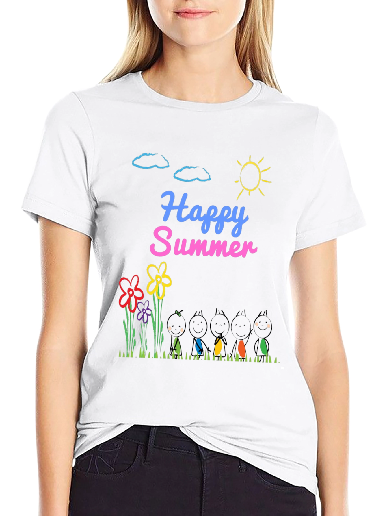 Happy Summer Graphic T-Shirt