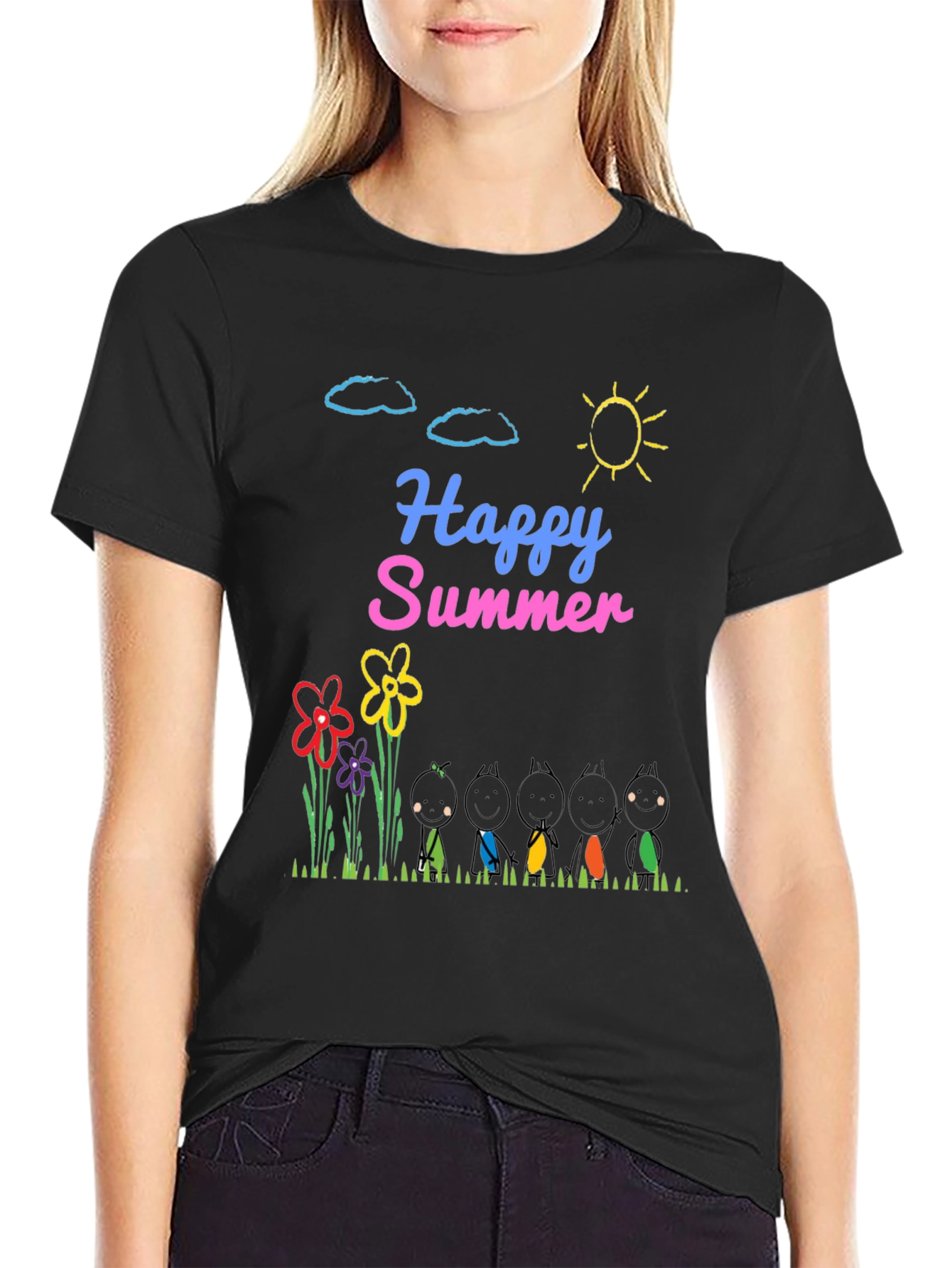 Happy Summer Graphic T-Shirt