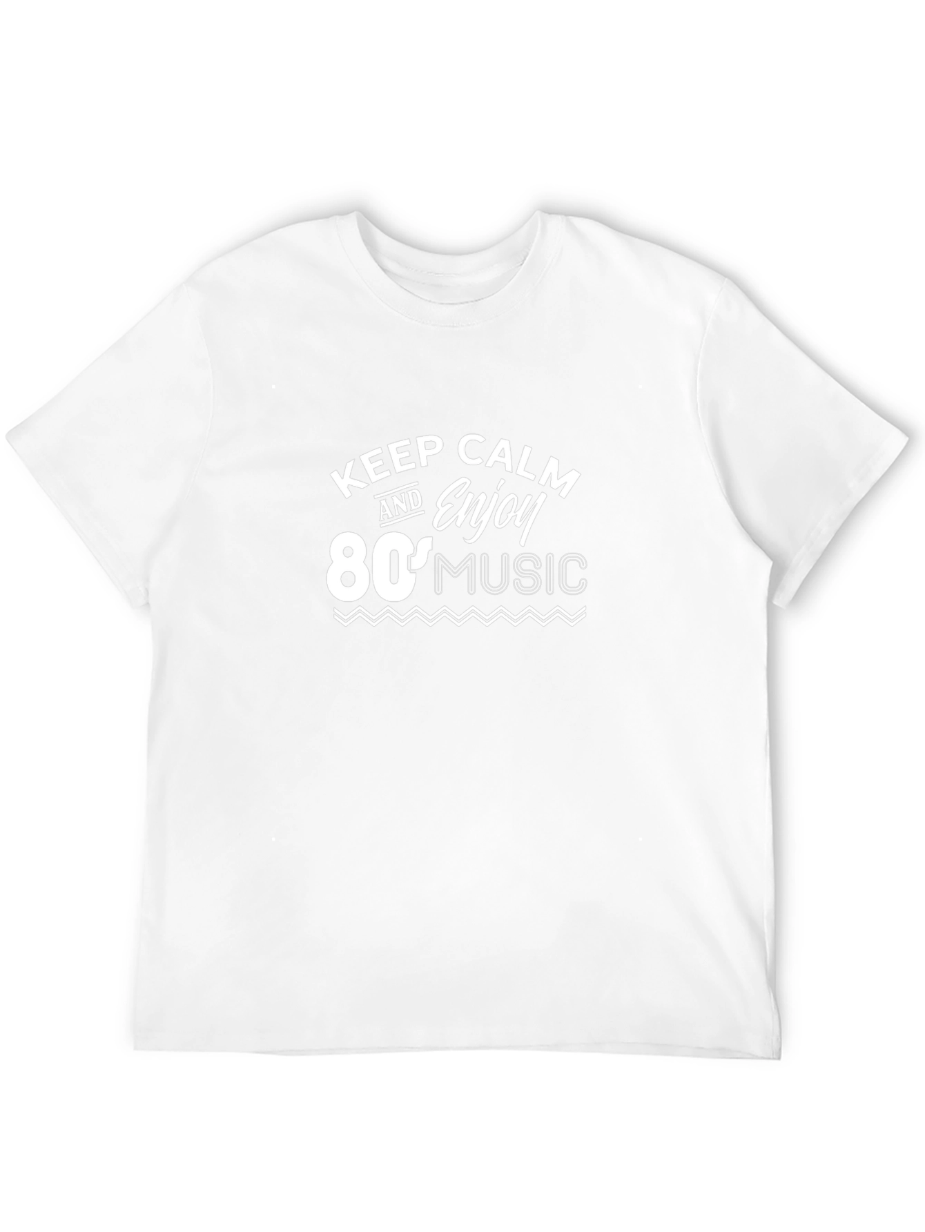 Keep Calm & Enjoy 80s Music - Black T-Shirt