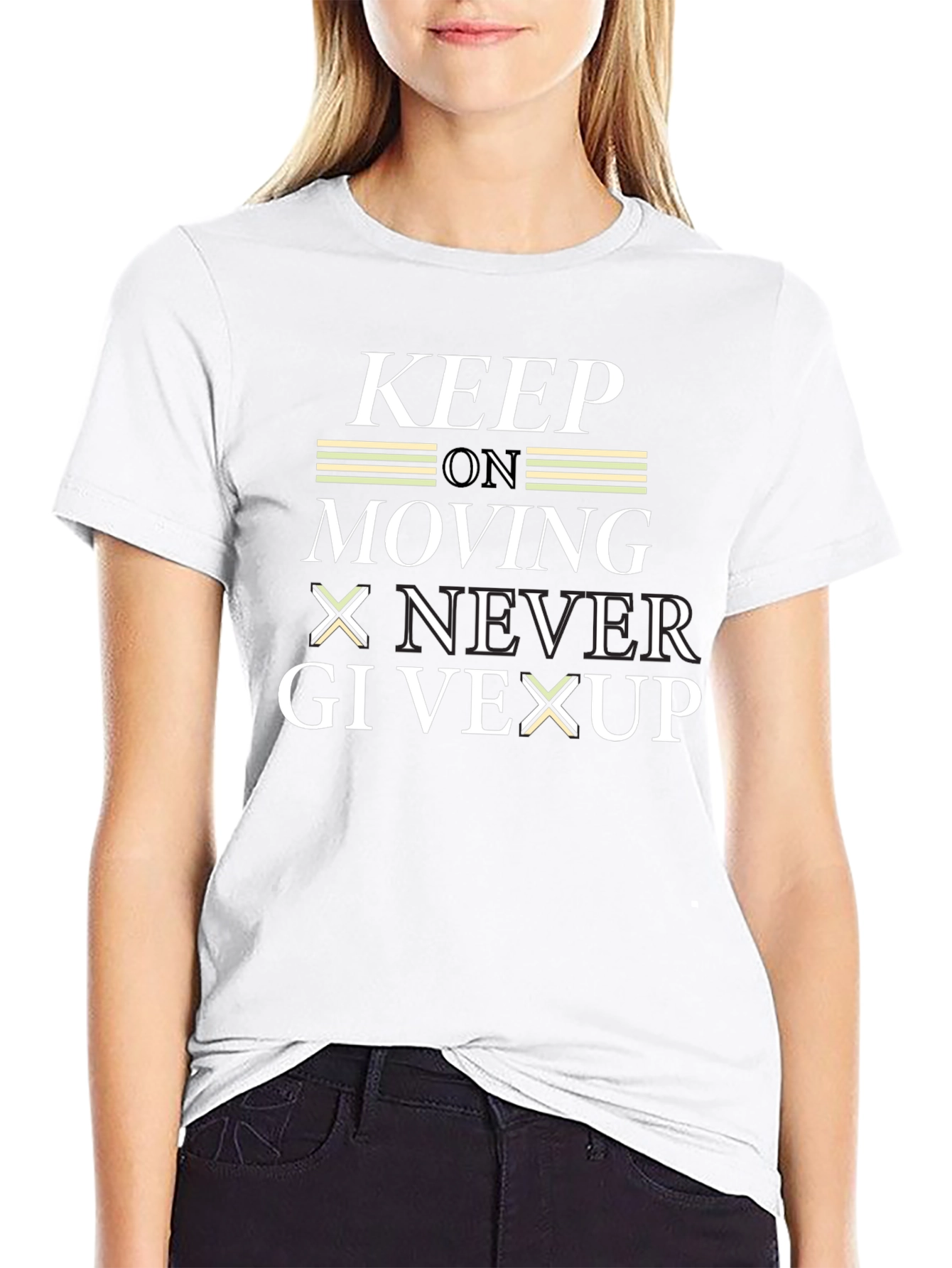 Keep On Moving Graphic Print T-Shirt