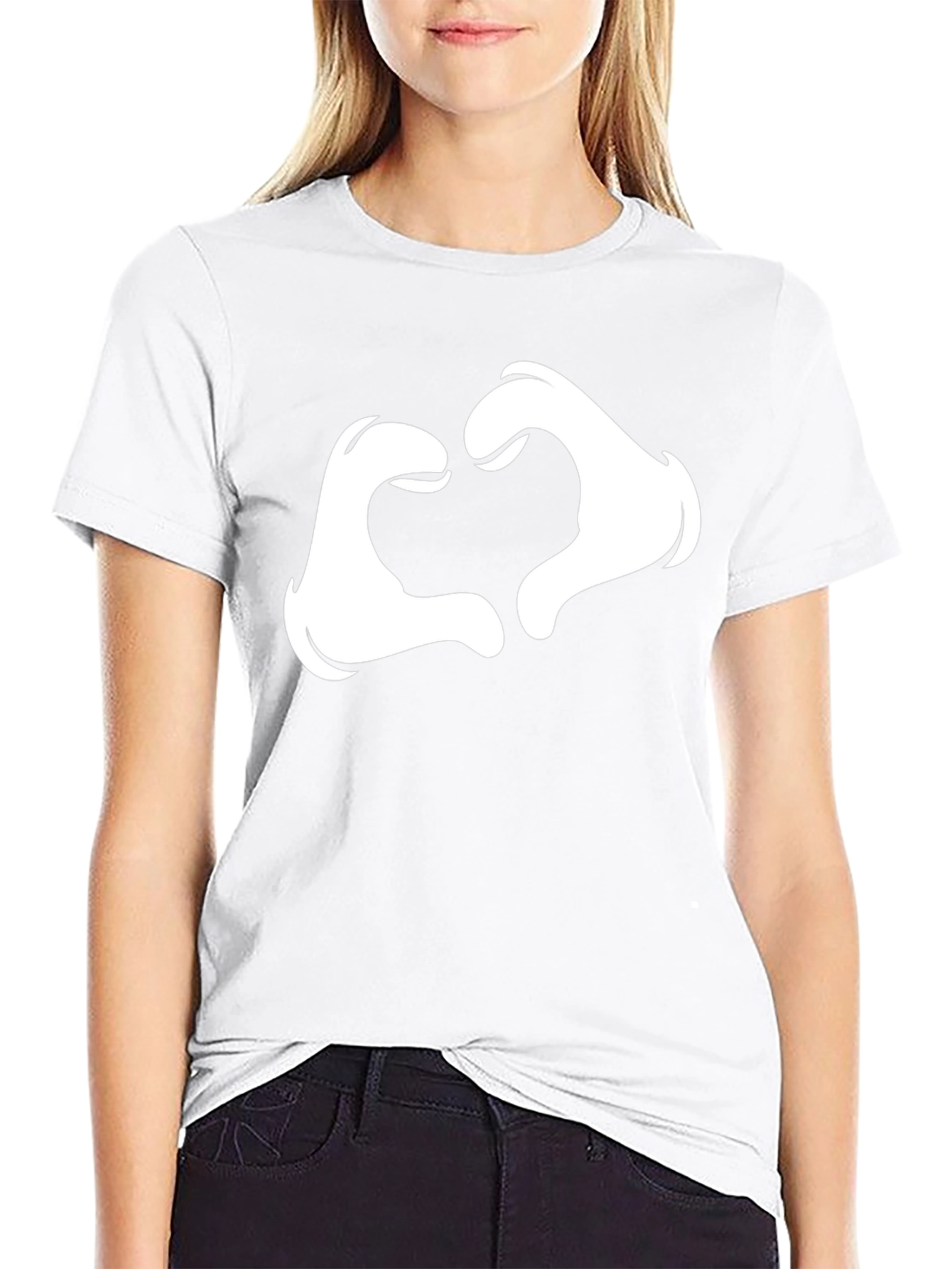 Cartoon Glove Heart Hands Tee