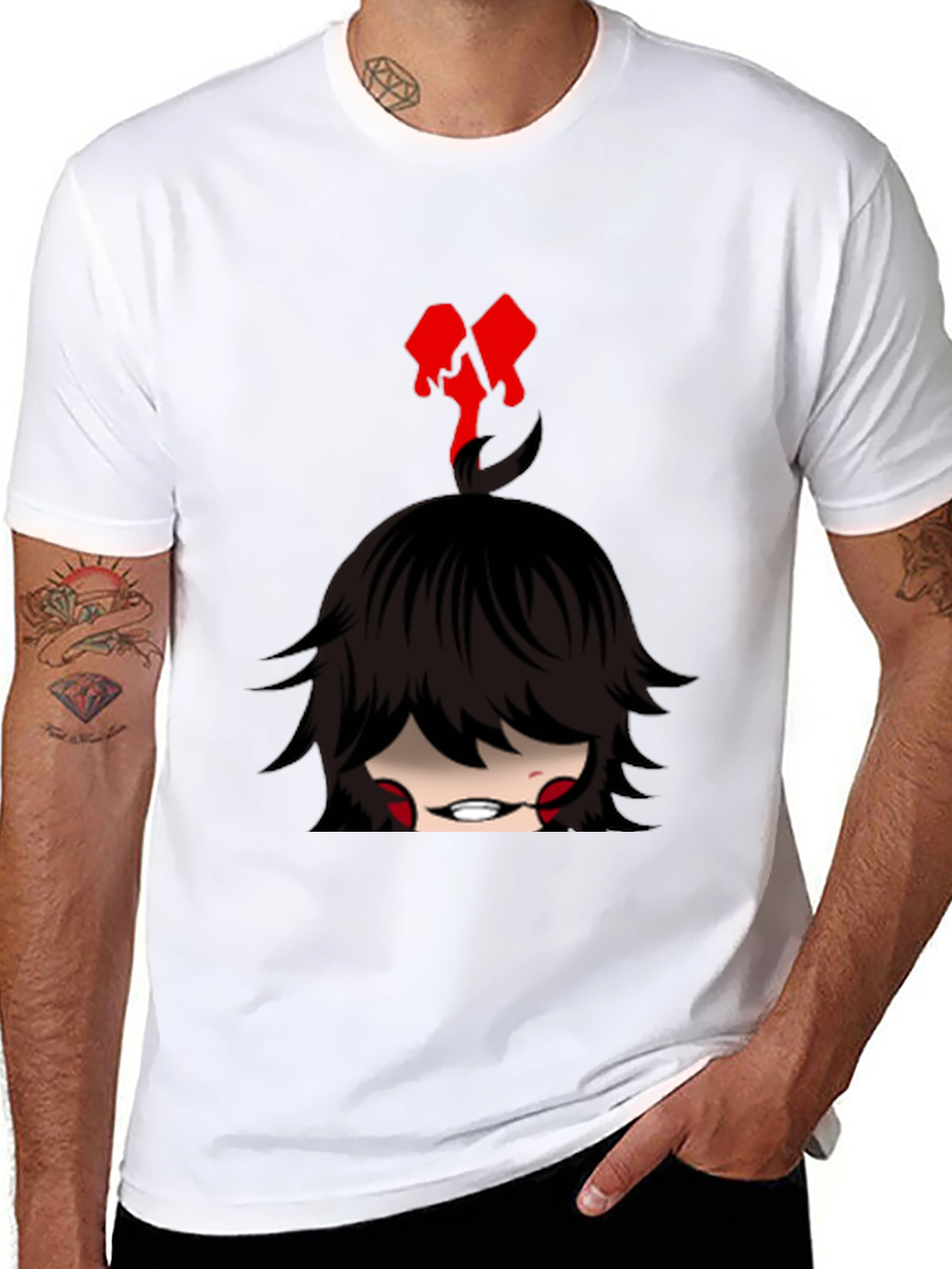 Emo Girl Graphic Tee - Edgy Style