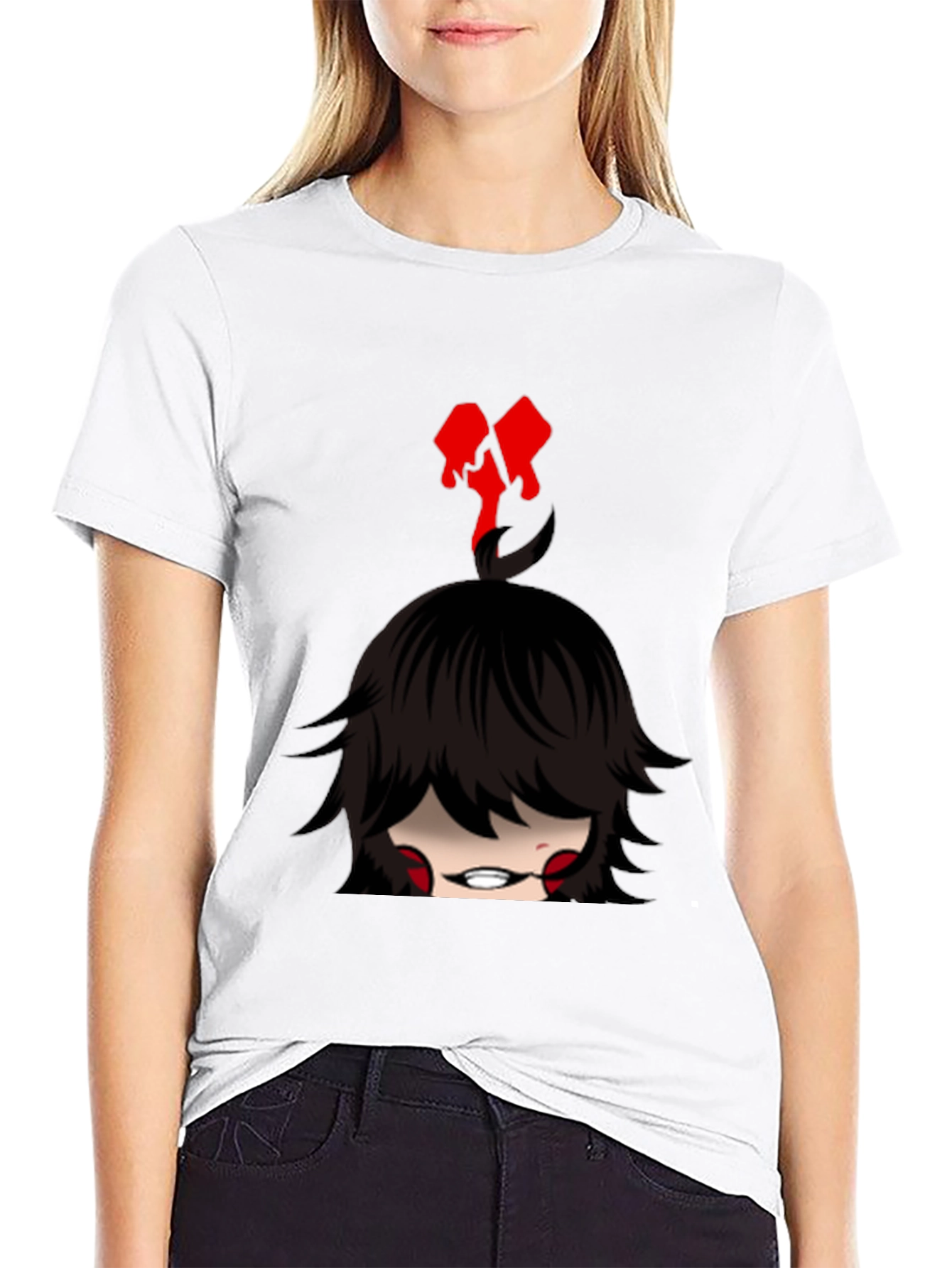 Emo Girl Graphic Tee - Edgy Style