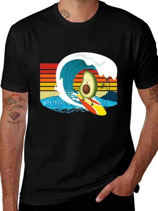Surfing Avocado Graphic Tee