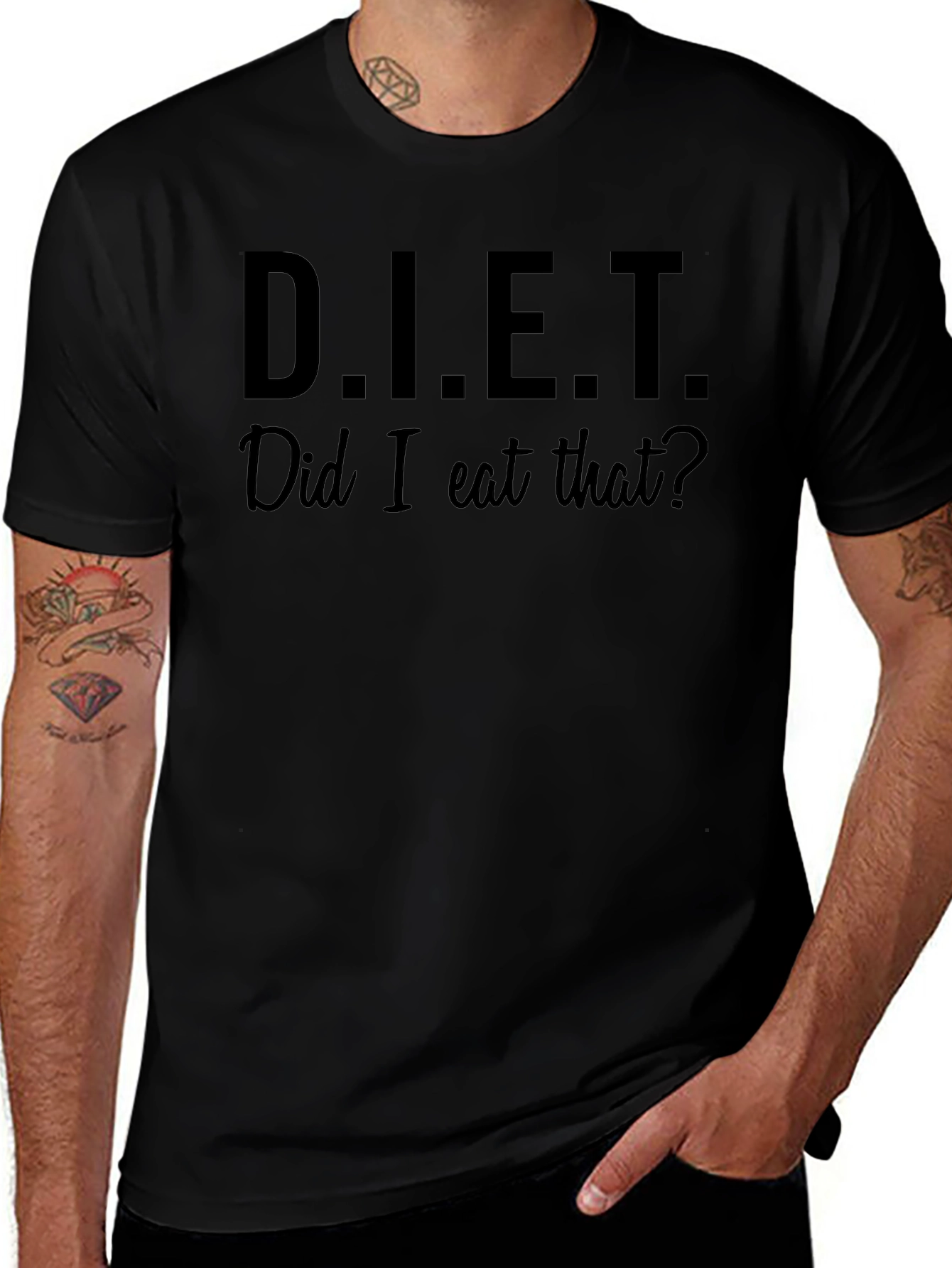 Funny Did I Eat That? Black Graphic T-Shirt