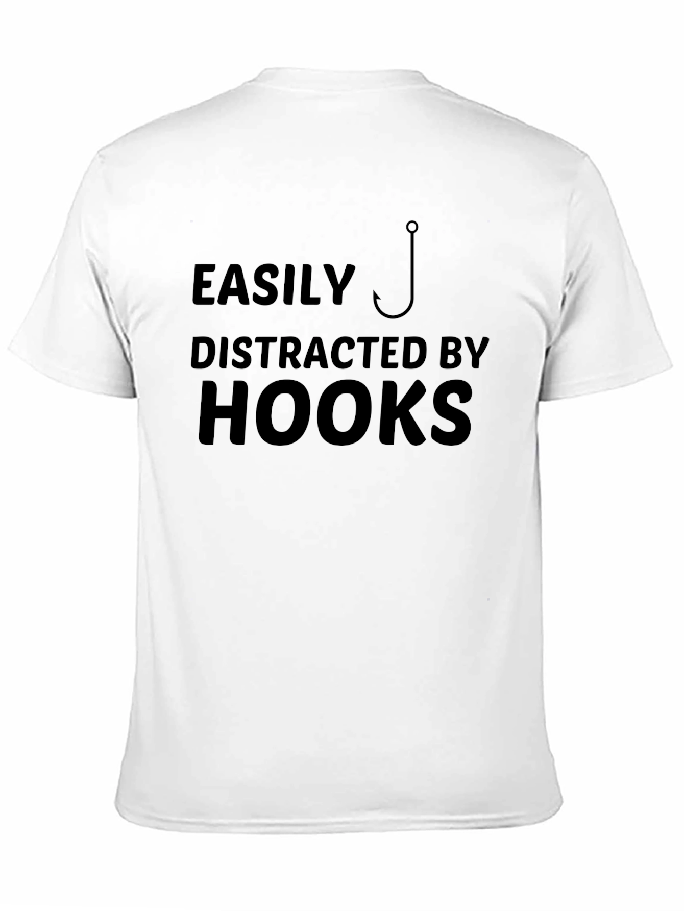 Easily Distracted By Hooks Black T-Shirt Fishing