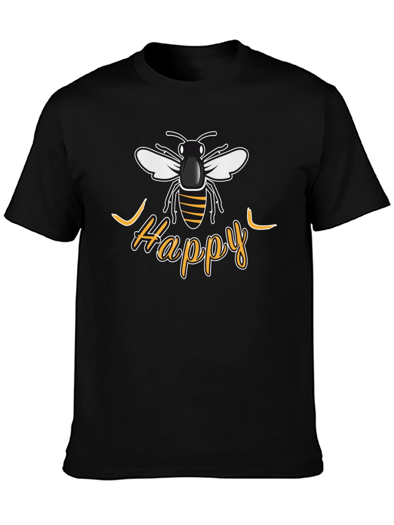 Be Happy Bee Graphic T-Shirt