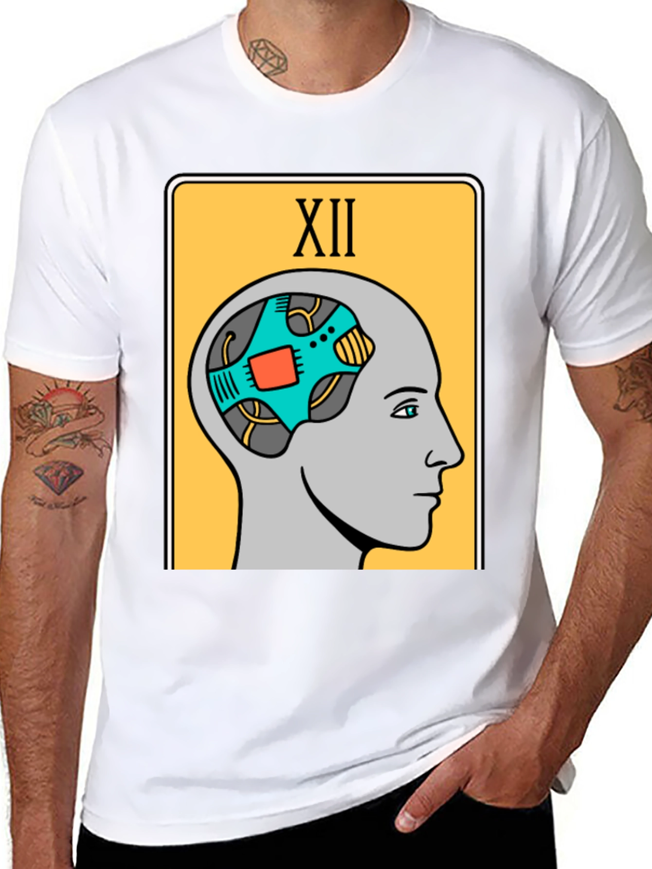 Robotic Mind Tarot Card Graphic T-Shirt