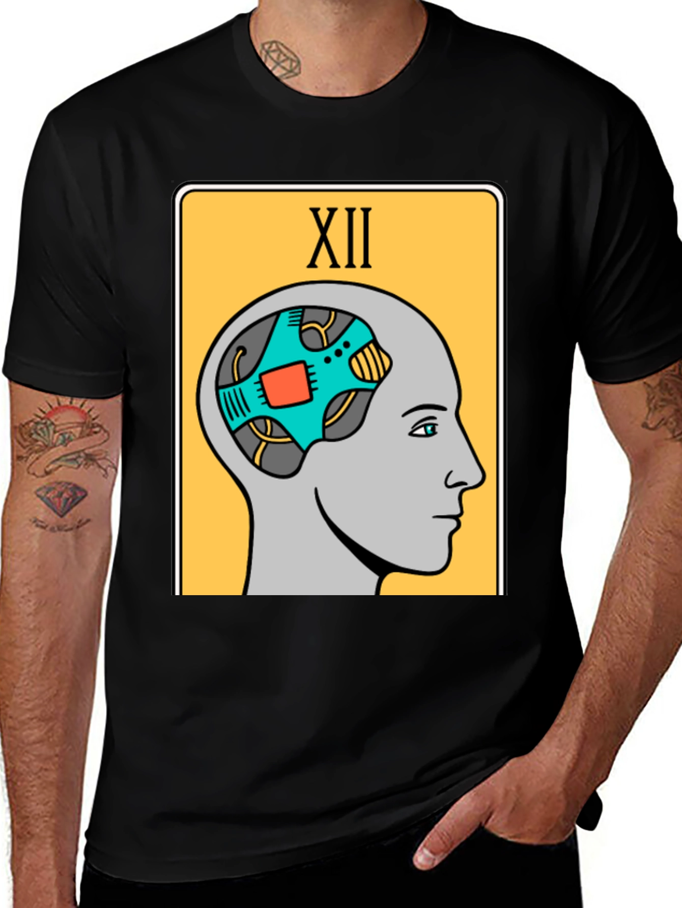 Robotic Mind Tarot Card Graphic T-Shirt