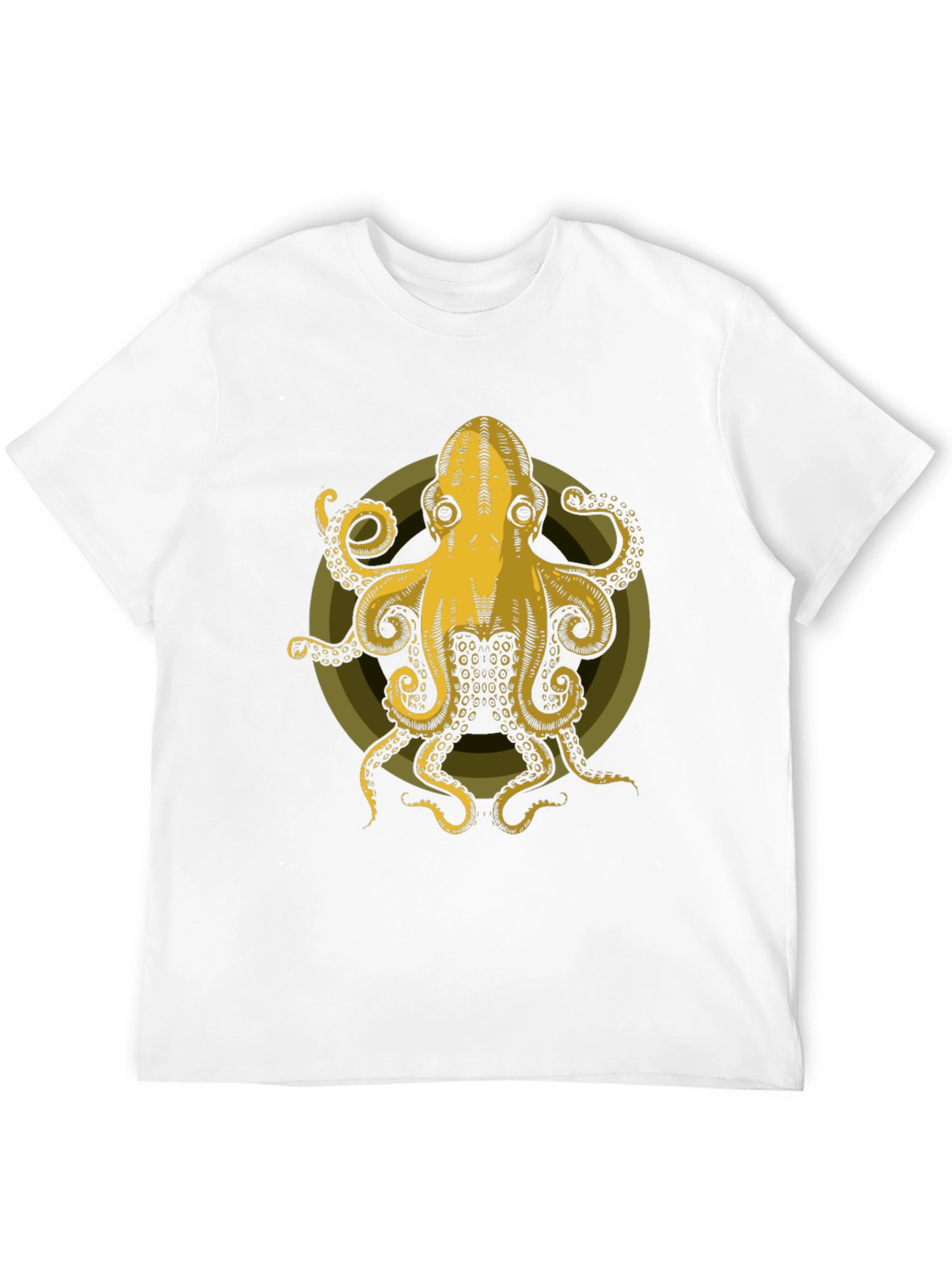 Octopus Graphic Tee - Mens Black Cotton T-Shirt