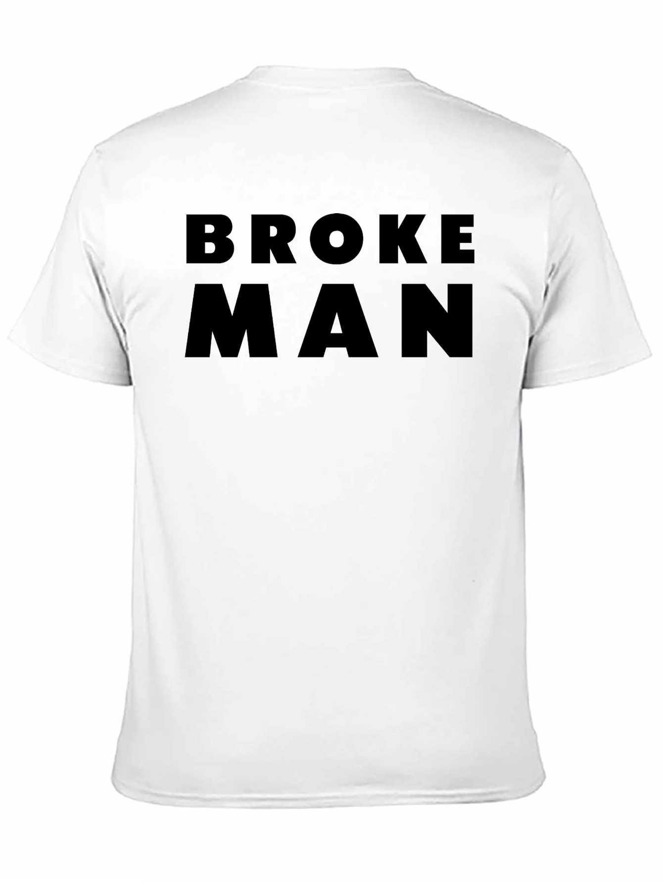 Broke Man Black Graphic Tee - Mens Casual Fashion