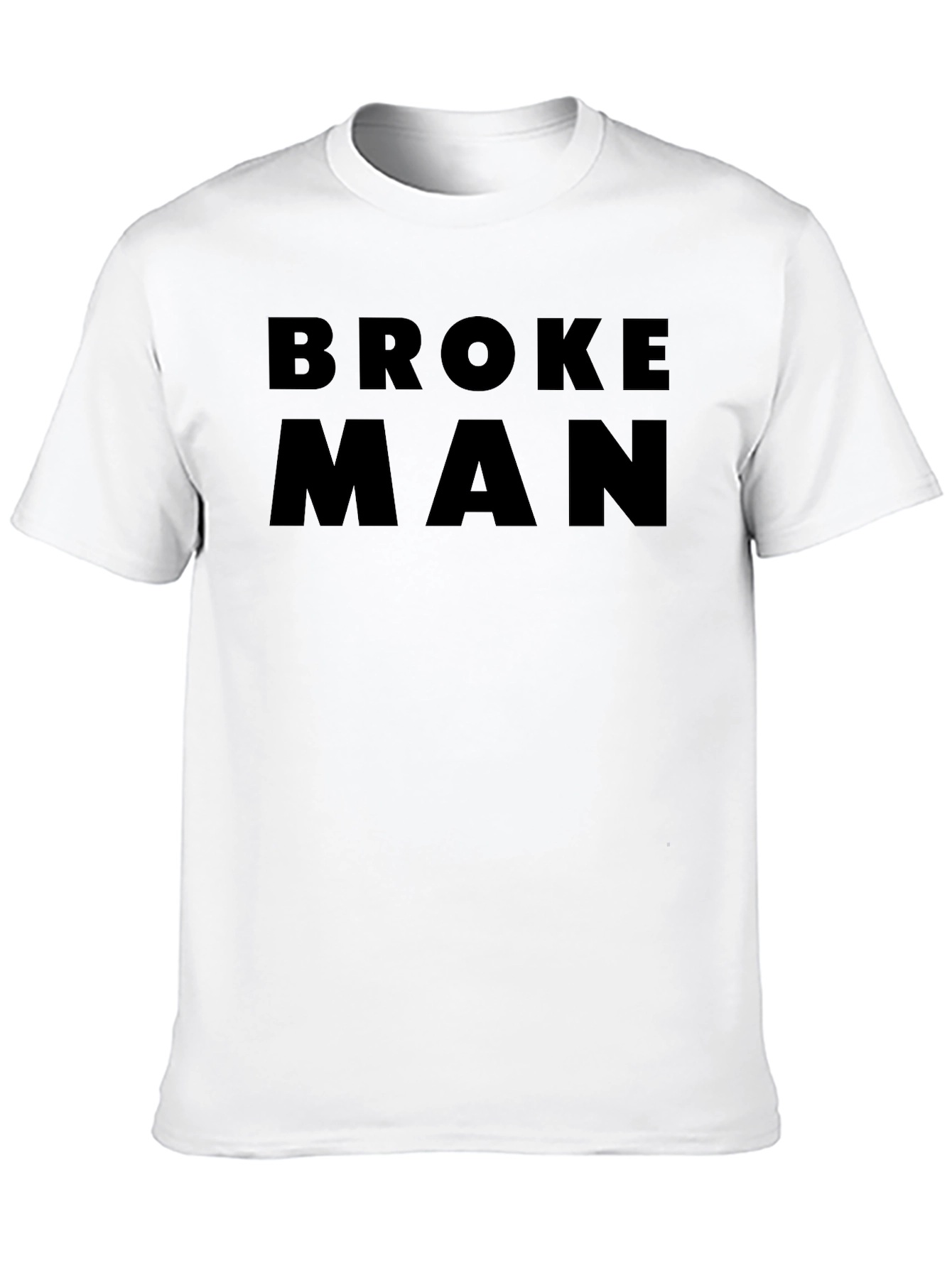 Broke Man Black Graphic Tee - Mens Casual Fashion