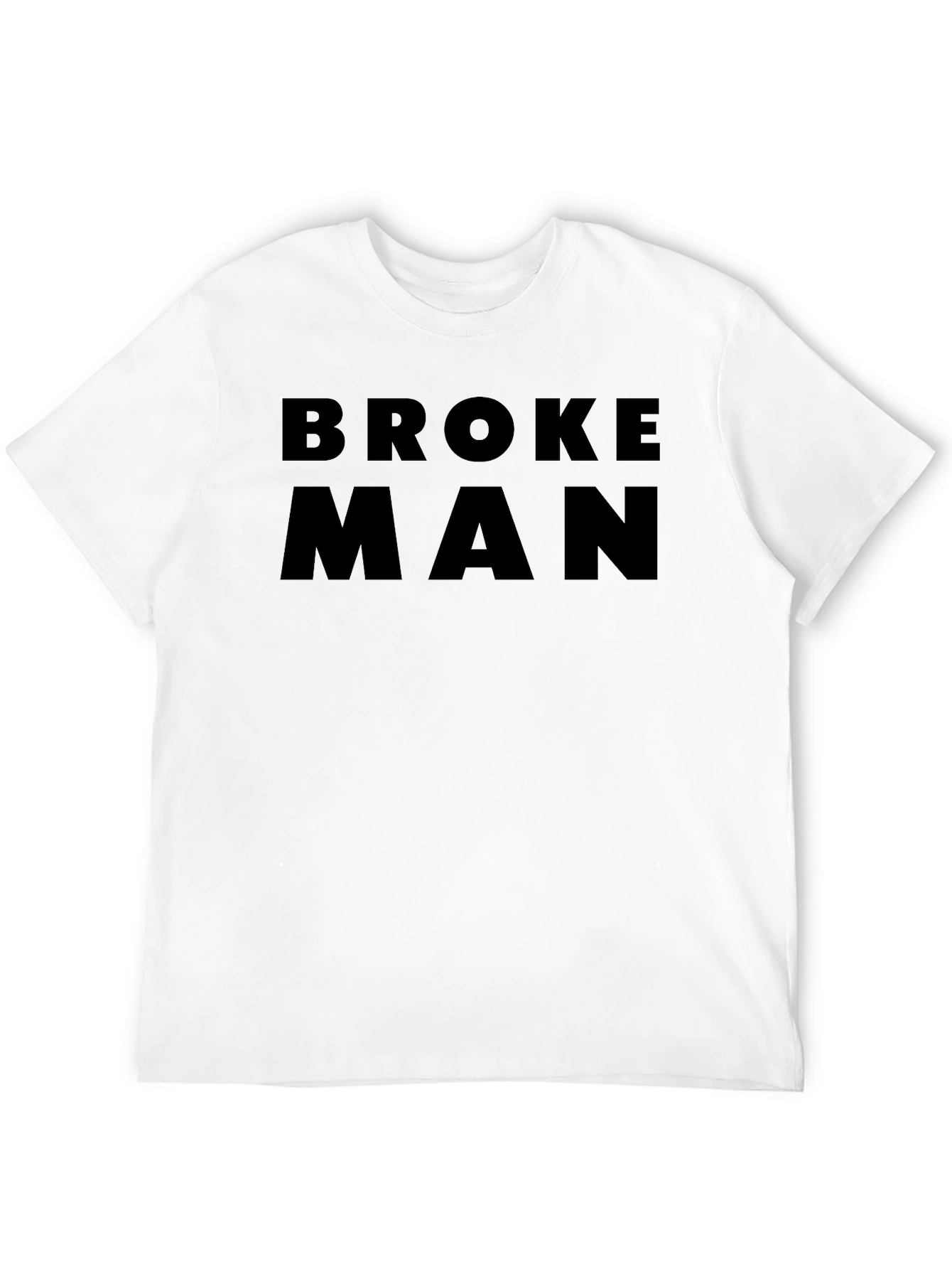 Broke Man Black Graphic Tee - Mens Casual Fashion