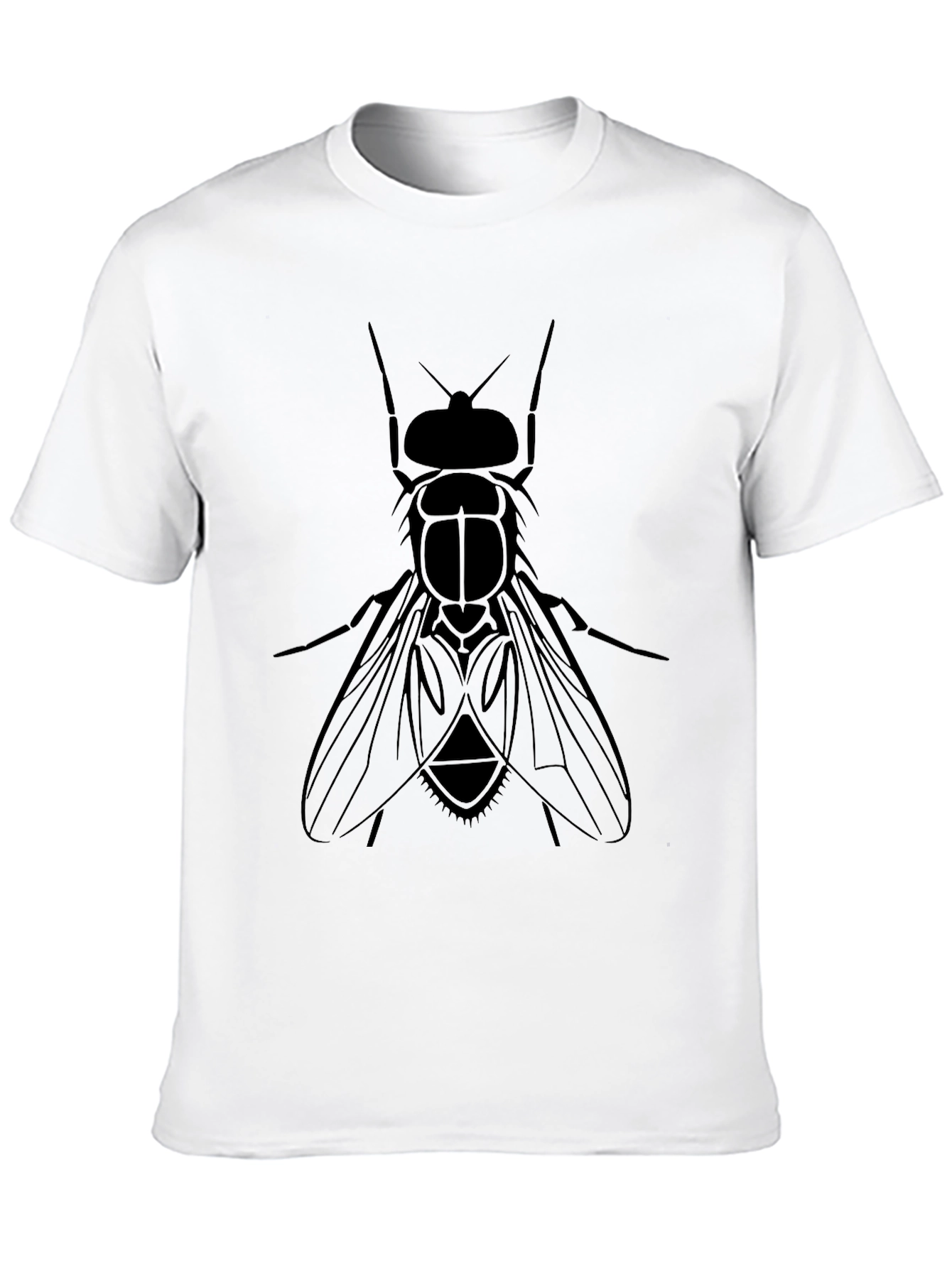 Black Fly Graphic Tee - Unique Insect Design