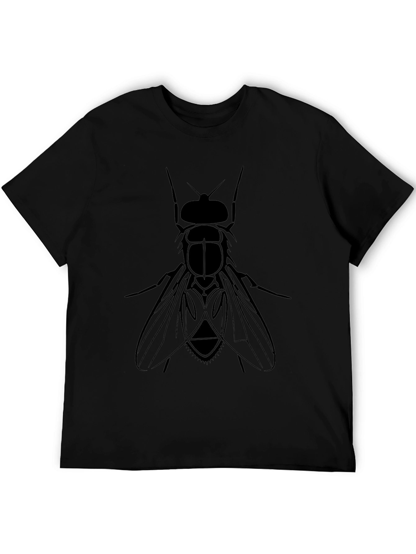Black Fly Graphic Tee - Unique Insect Design