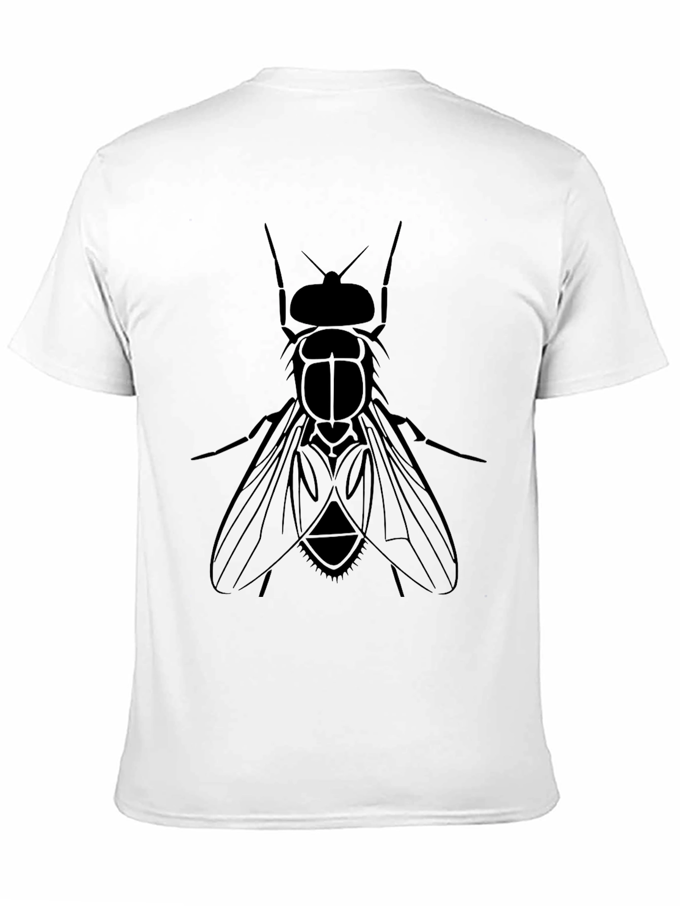 Black Fly Graphic Tee - Unique Insect Design