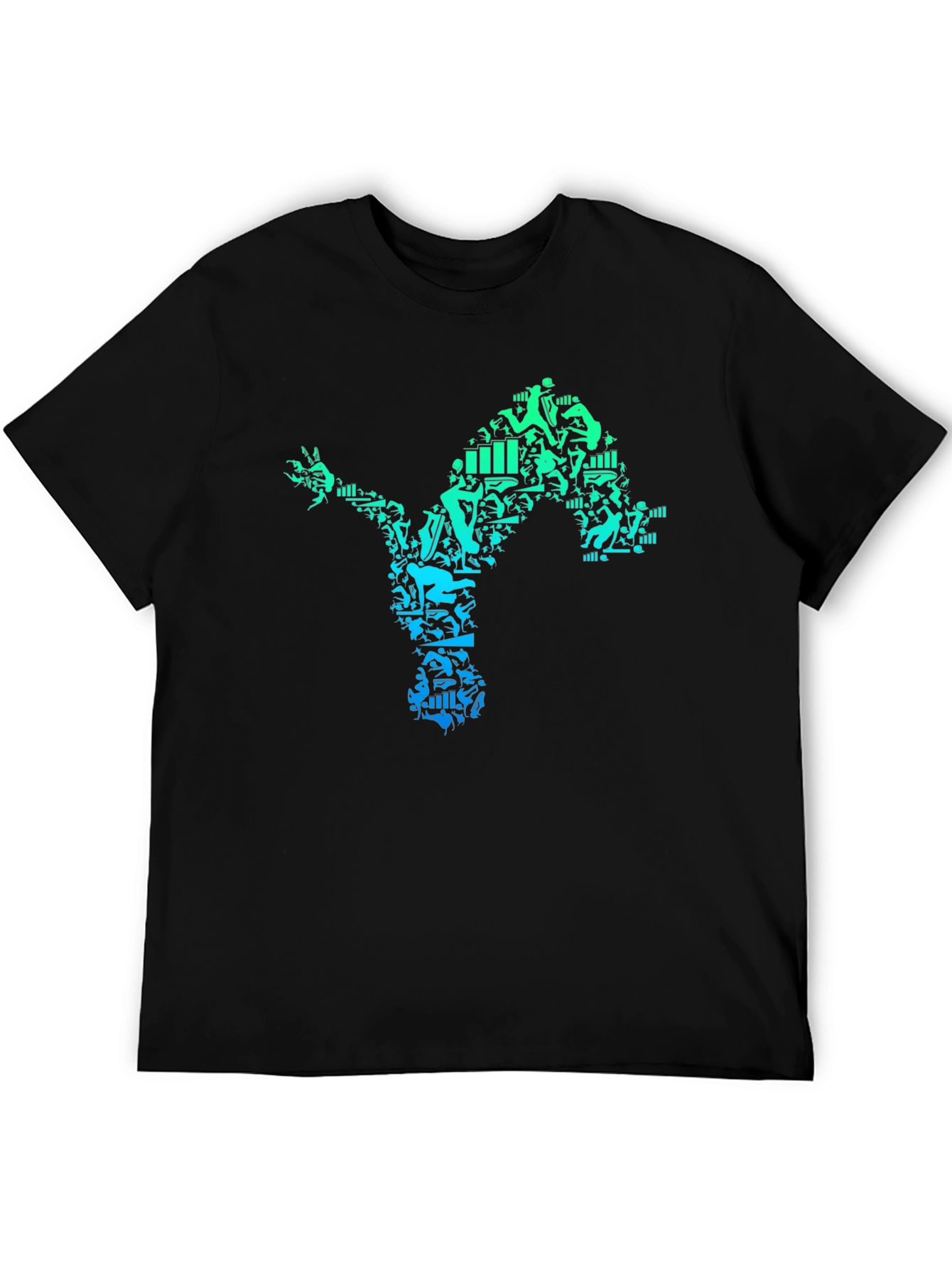Athlete Silhouette Black Graphic Tee