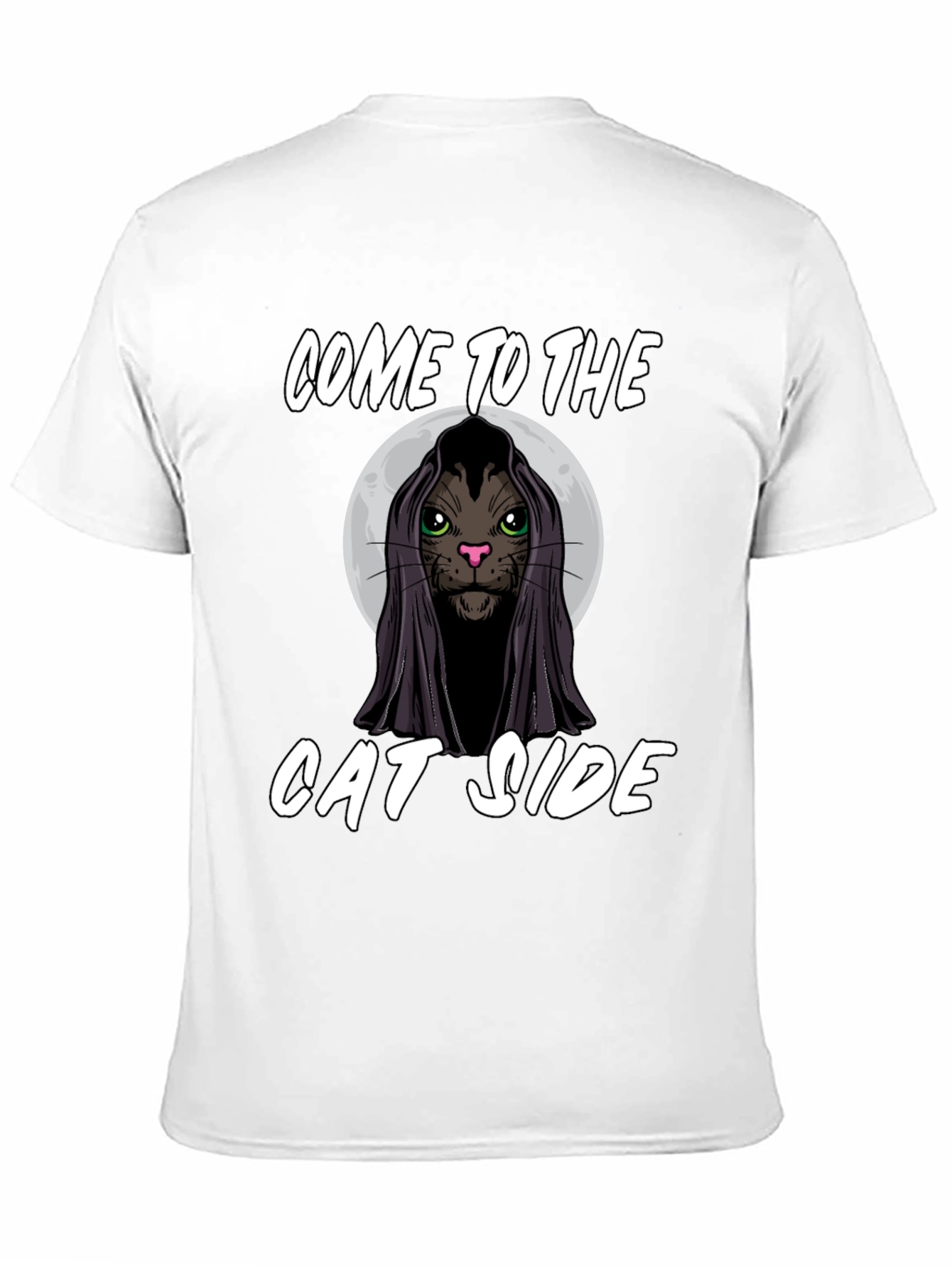 Come to the Cat Side Black T-Shirt