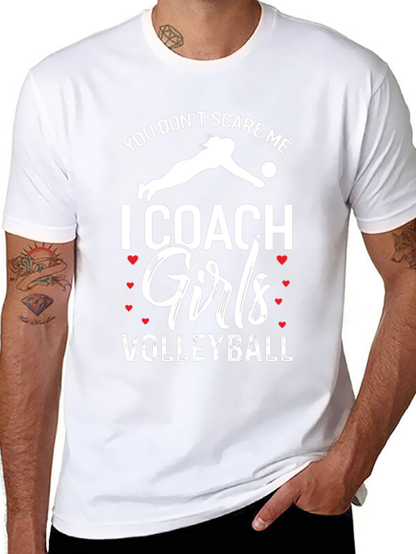 Volleyball Coach T-Shirt - You Dont Scare Me!