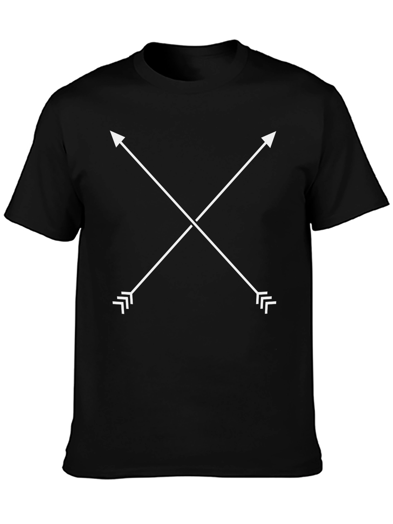 Crossed Arrows Graphic Tee - Mens Black T-Shirt