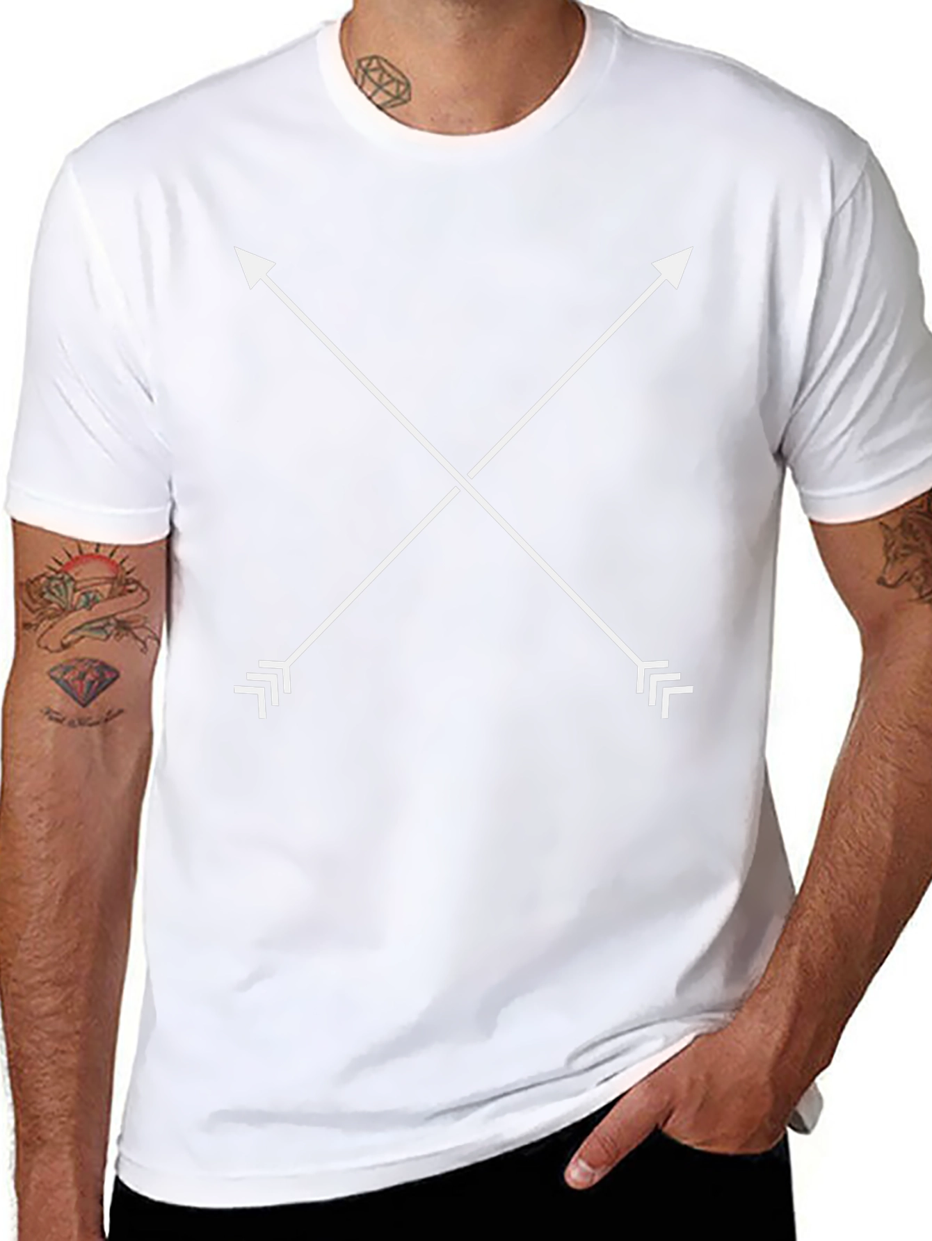 Crossed Arrows Graphic Tee - Mens Black T-Shirt