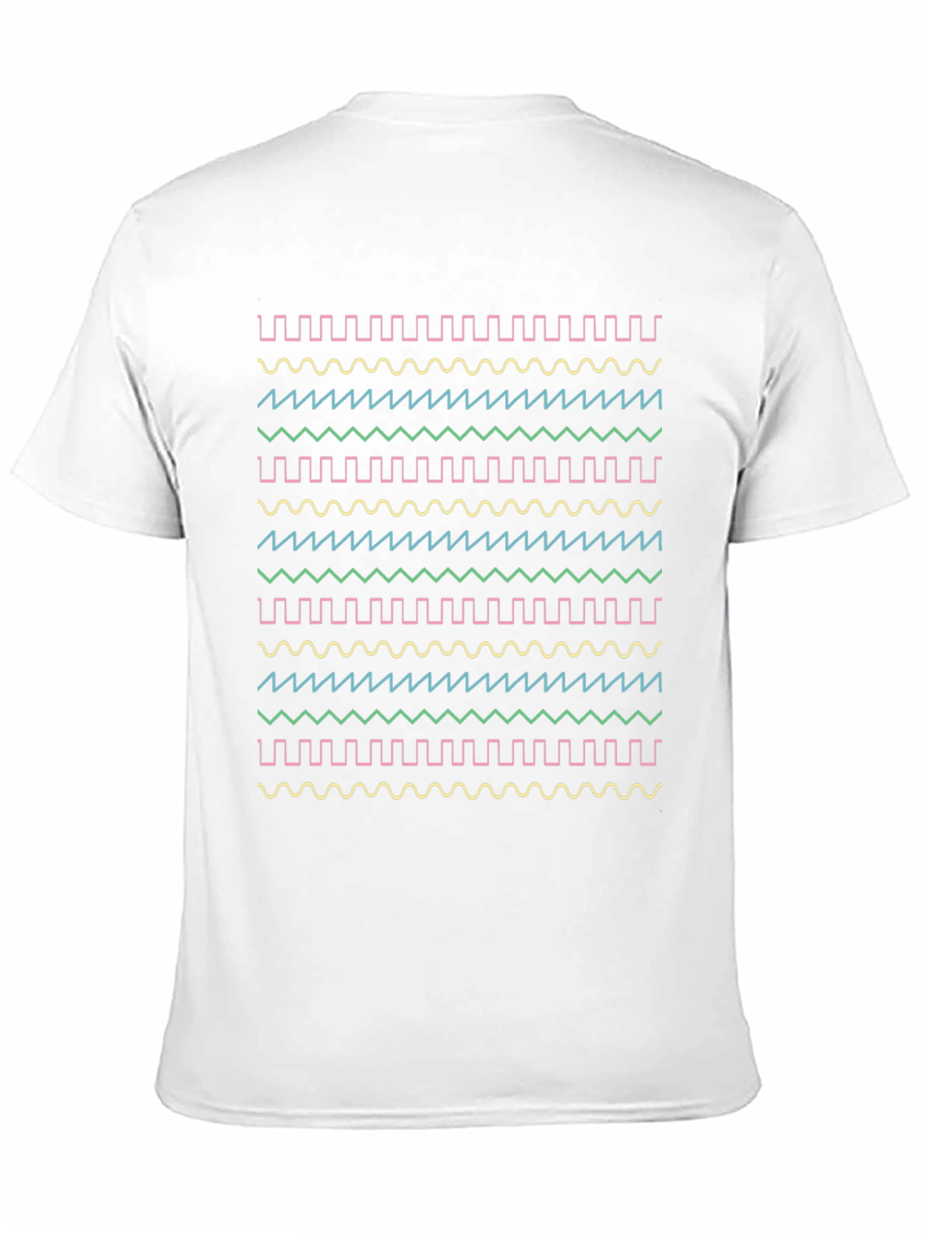 Geometric Wave Pattern T-Shirt - Stylish Graphic Tee