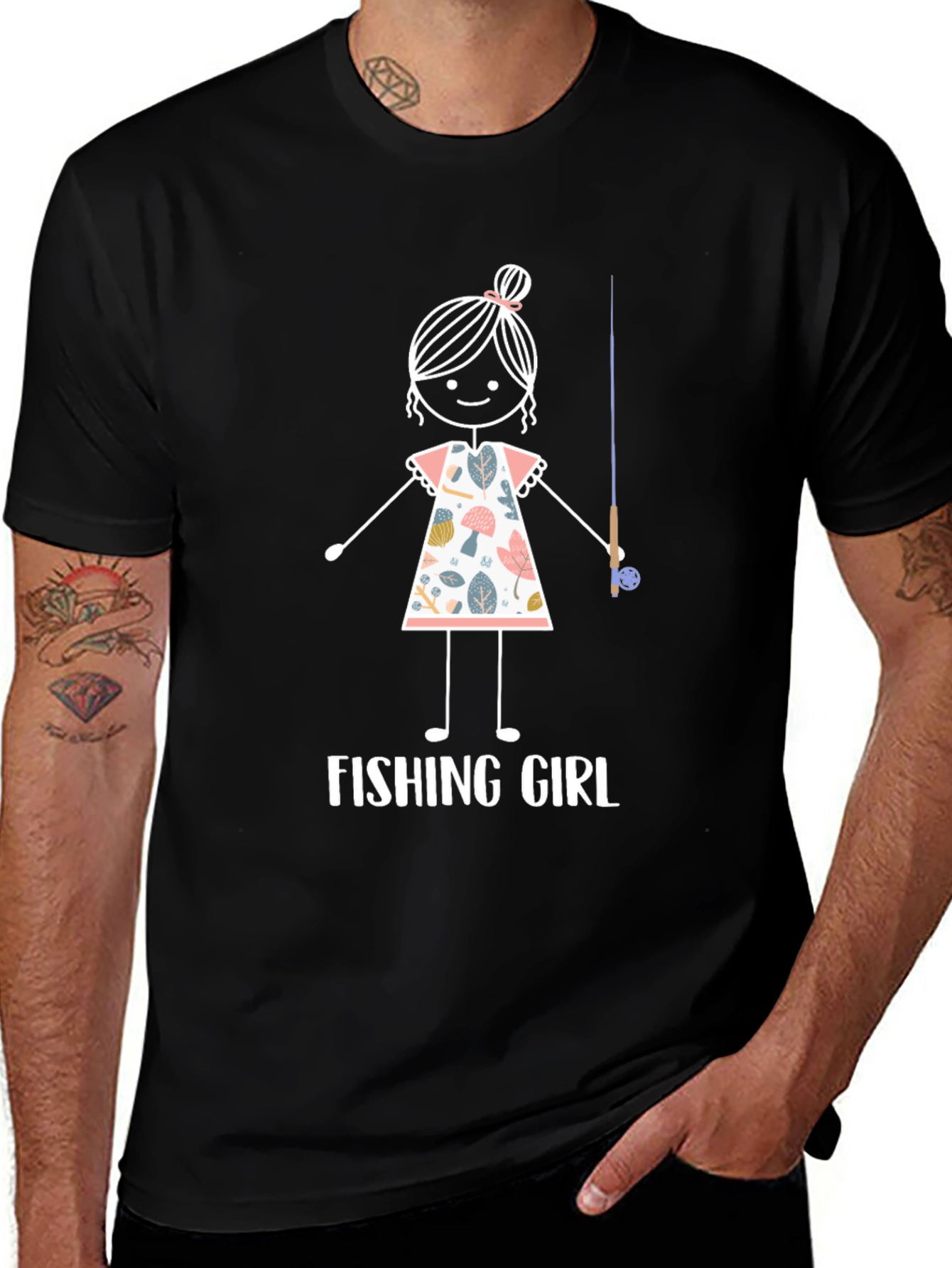 Fishing Girl T-Shirt - Cute Angler Tee