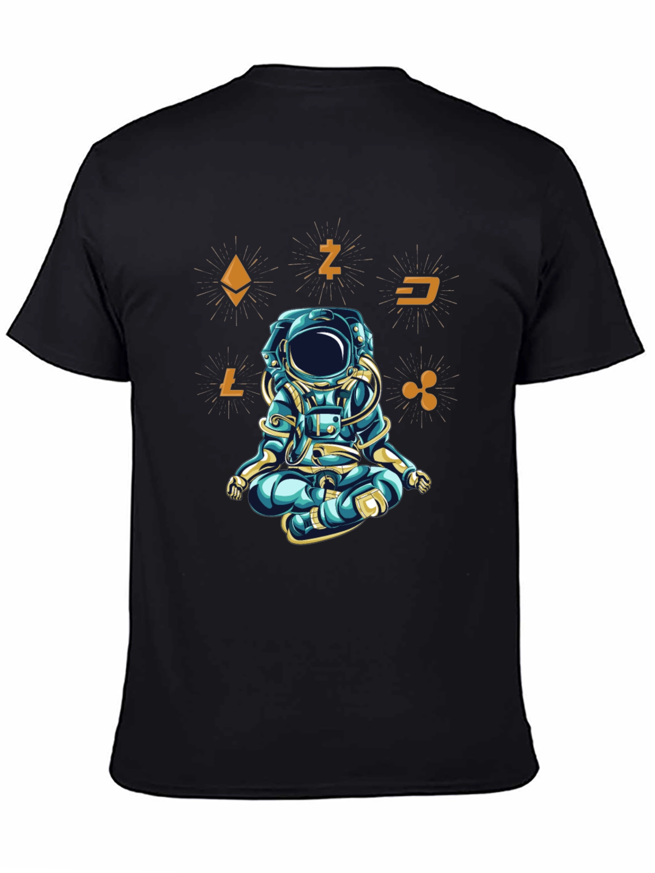 Crypto Astronaut T-Shirt - Meditating in Space