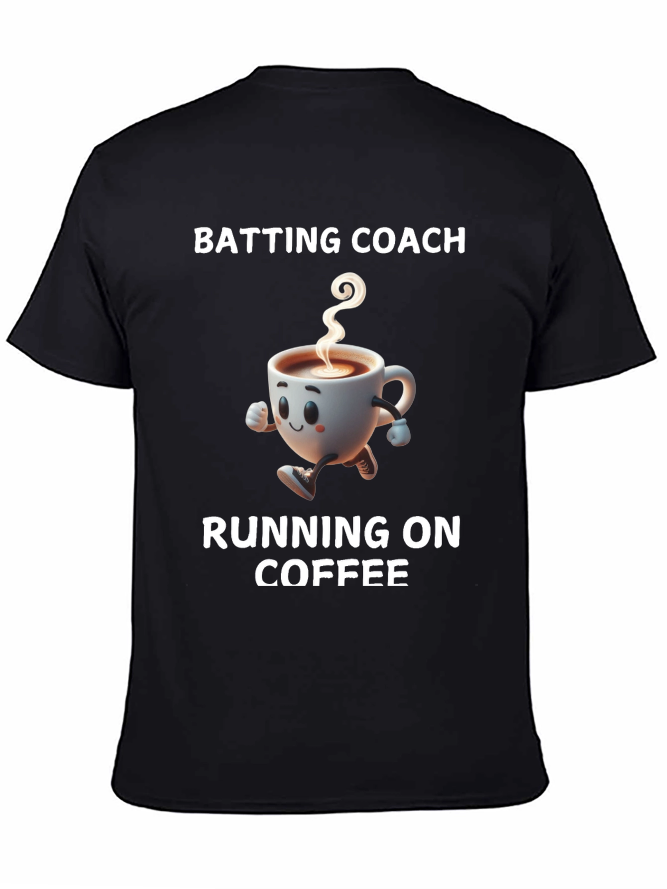 Batting Coach Running on Coffee T-Shirt