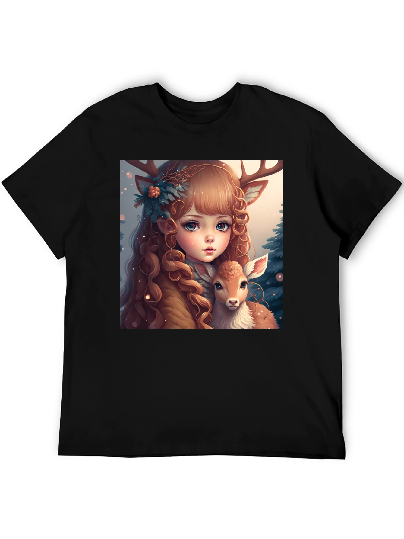Deer Girl Graphic Tee - Whimsical Comfort