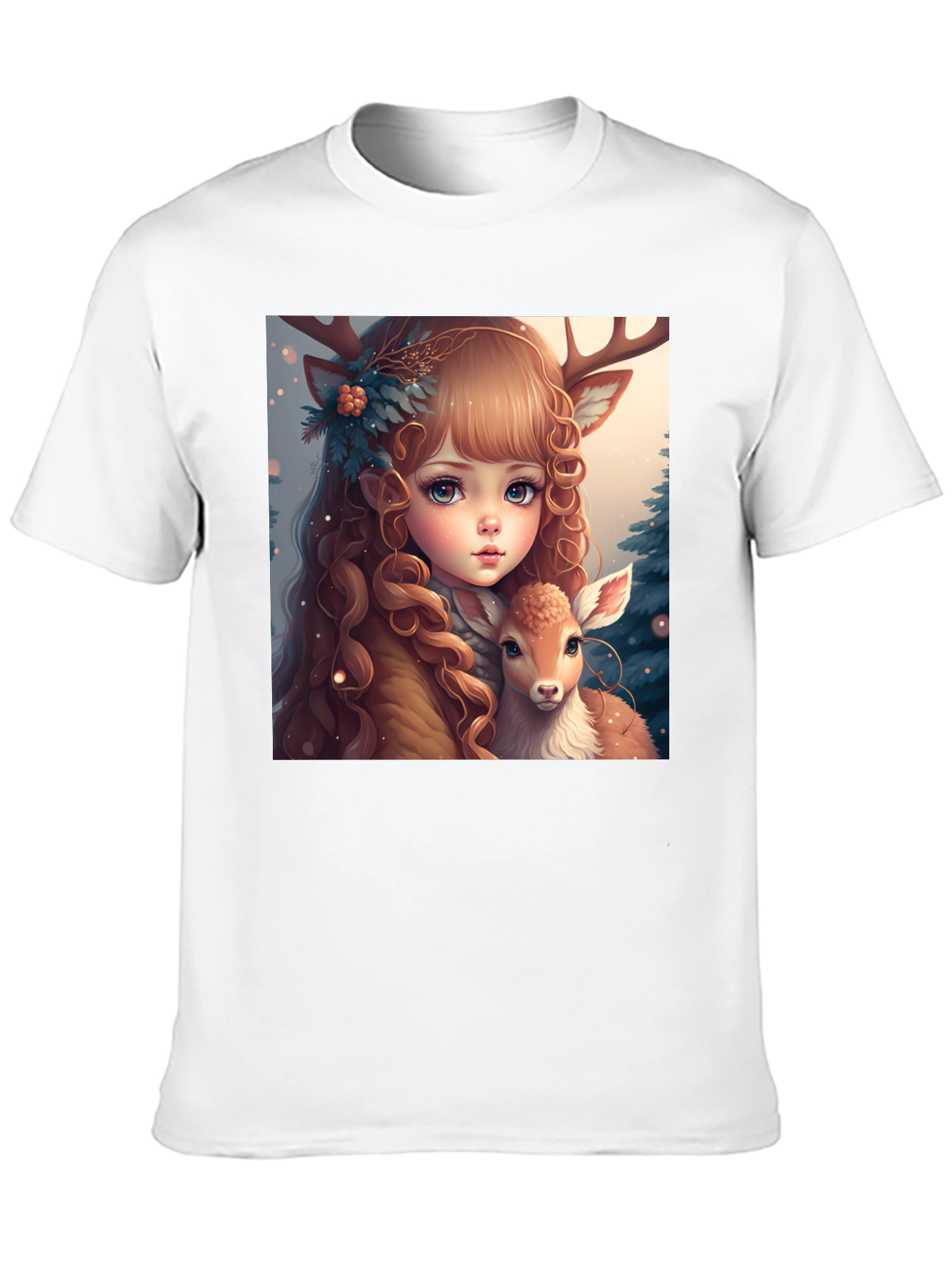 Deer Girl Graphic Tee - Whimsical Comfort