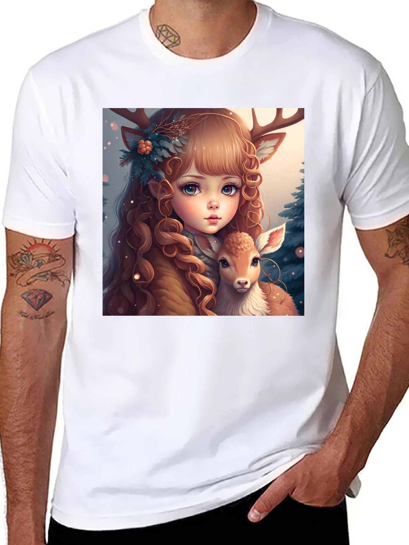 Deer Girl Graphic Tee - Whimsical Comfort