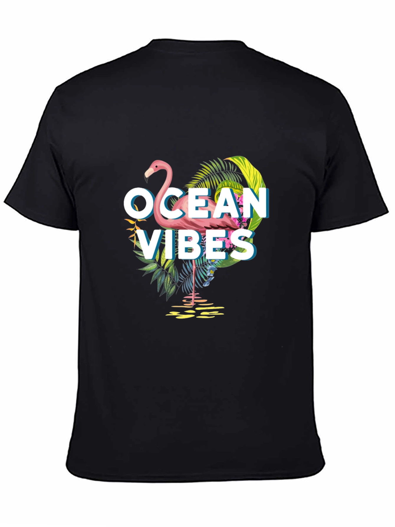 Ocean Vibes Flamingo Graphic Tee