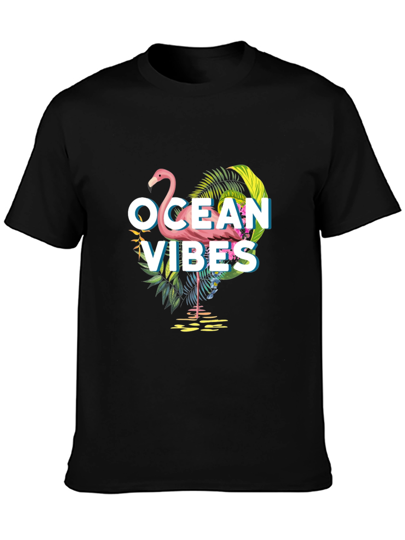 Ocean Vibes Flamingo Graphic Tee