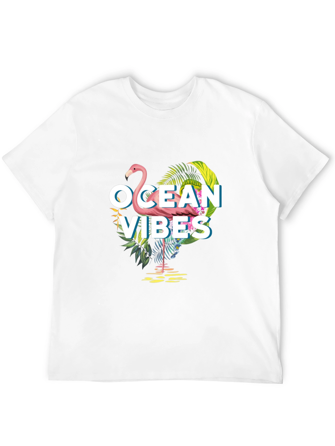 Ocean Vibes Flamingo Graphic Tee