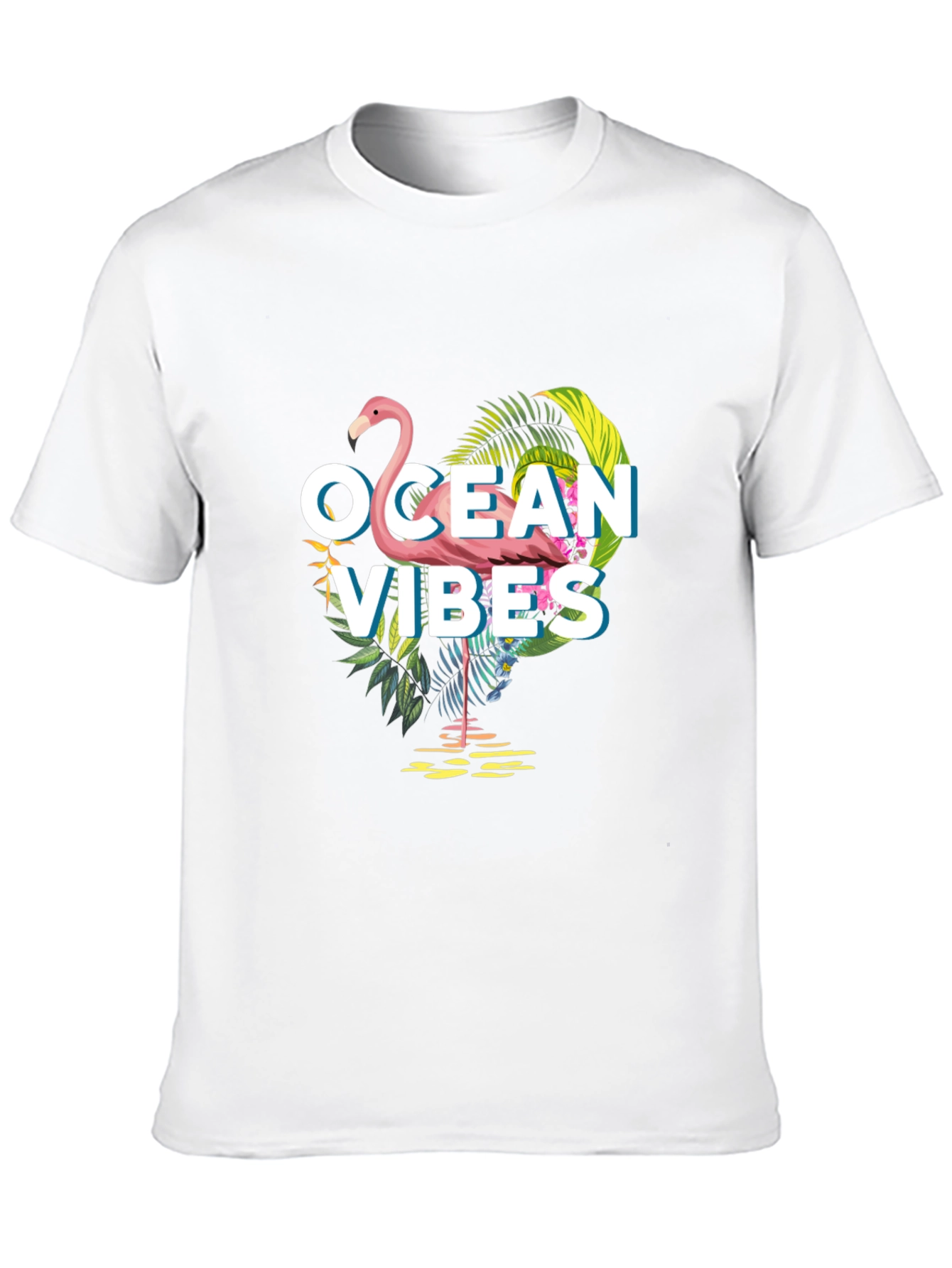 Ocean Vibes Flamingo Graphic Tee