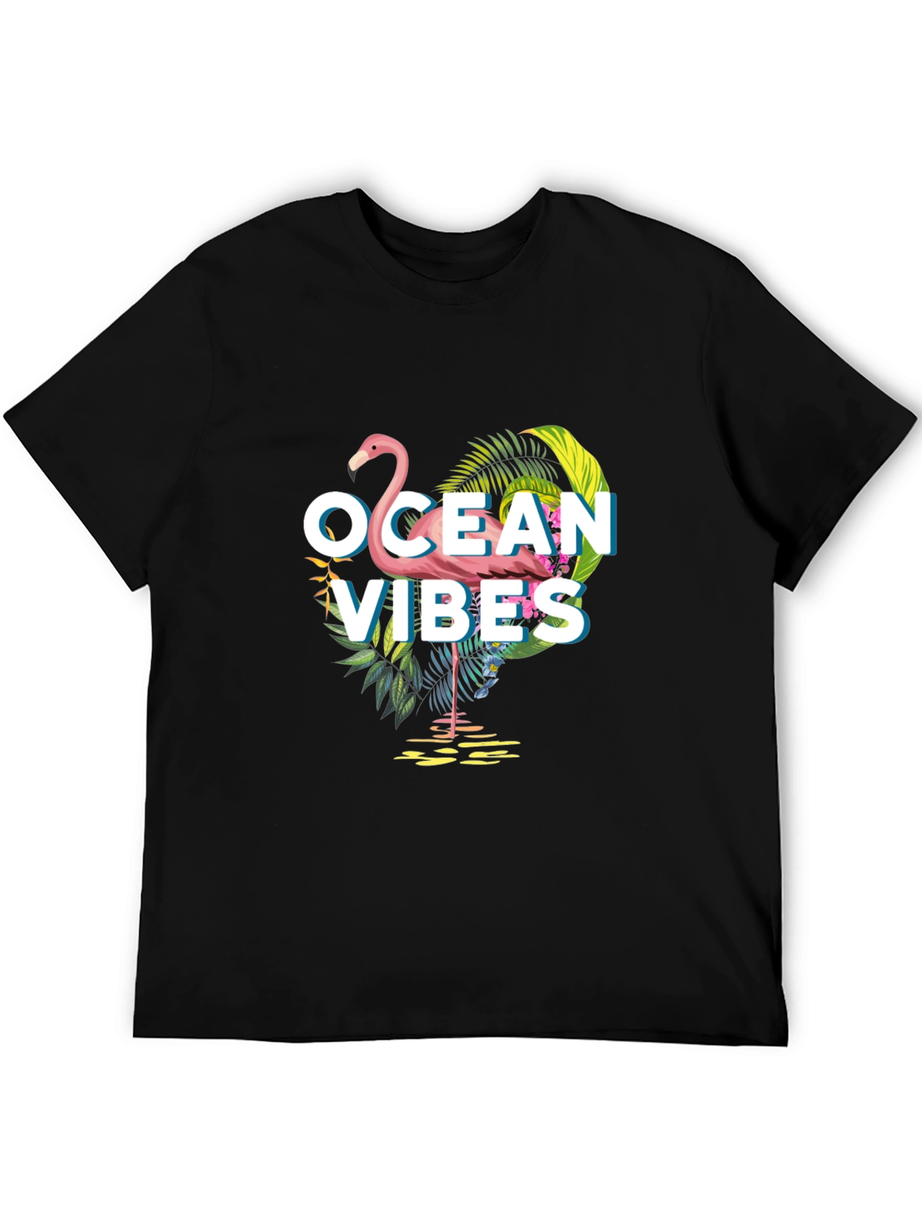Ocean Vibes Flamingo Graphic Tee