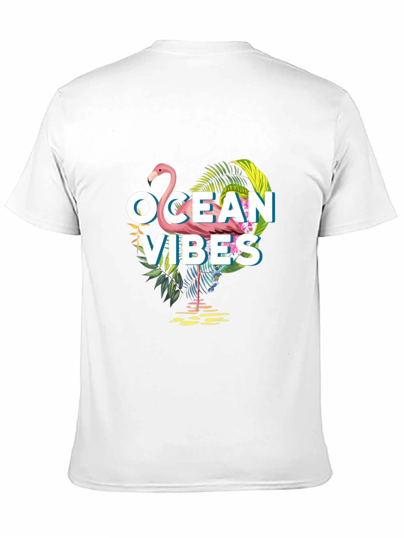 Ocean Vibes Flamingo Graphic Tee