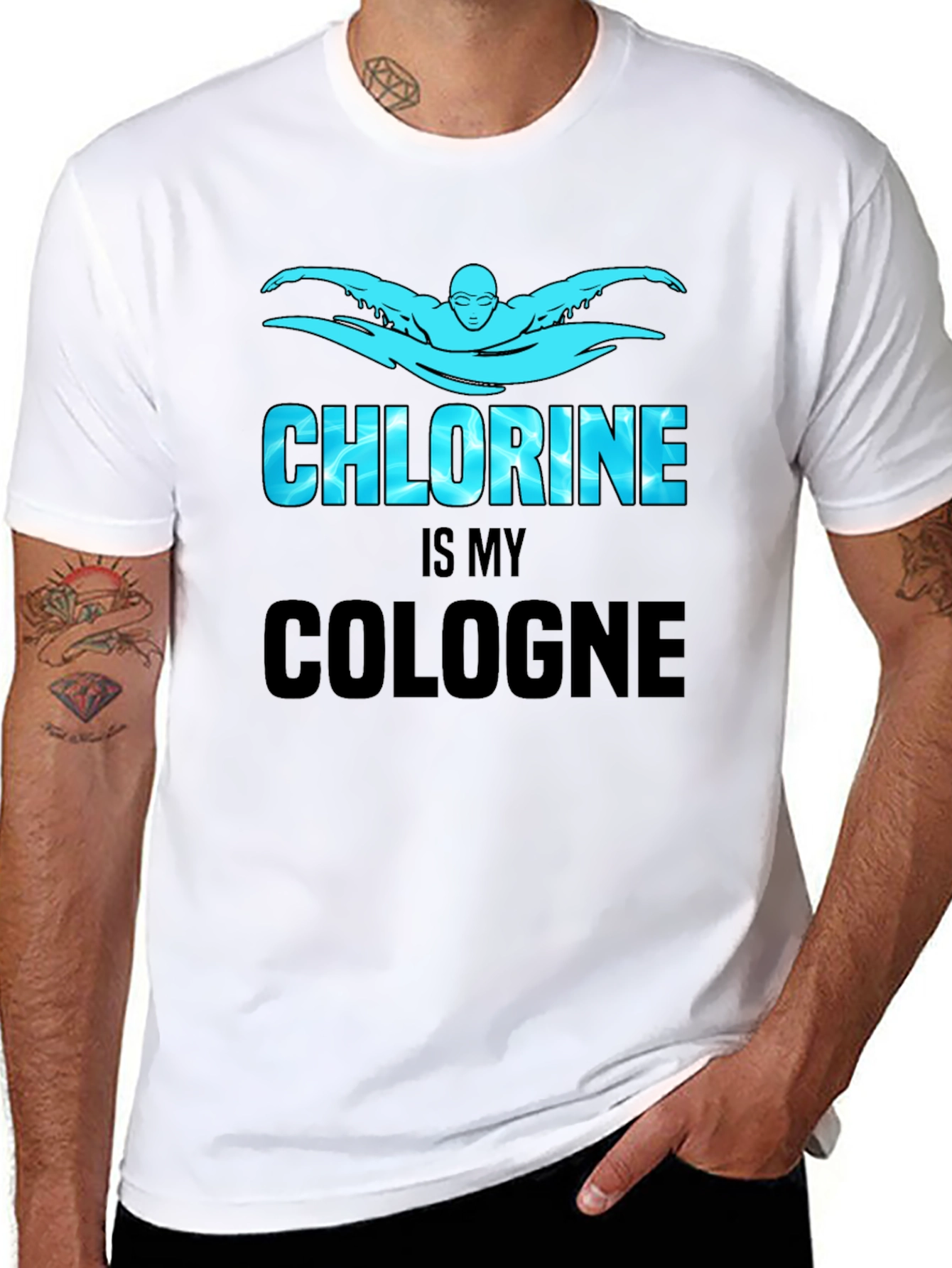 Chlorine Is My Cologne Swimmer T-Shirt