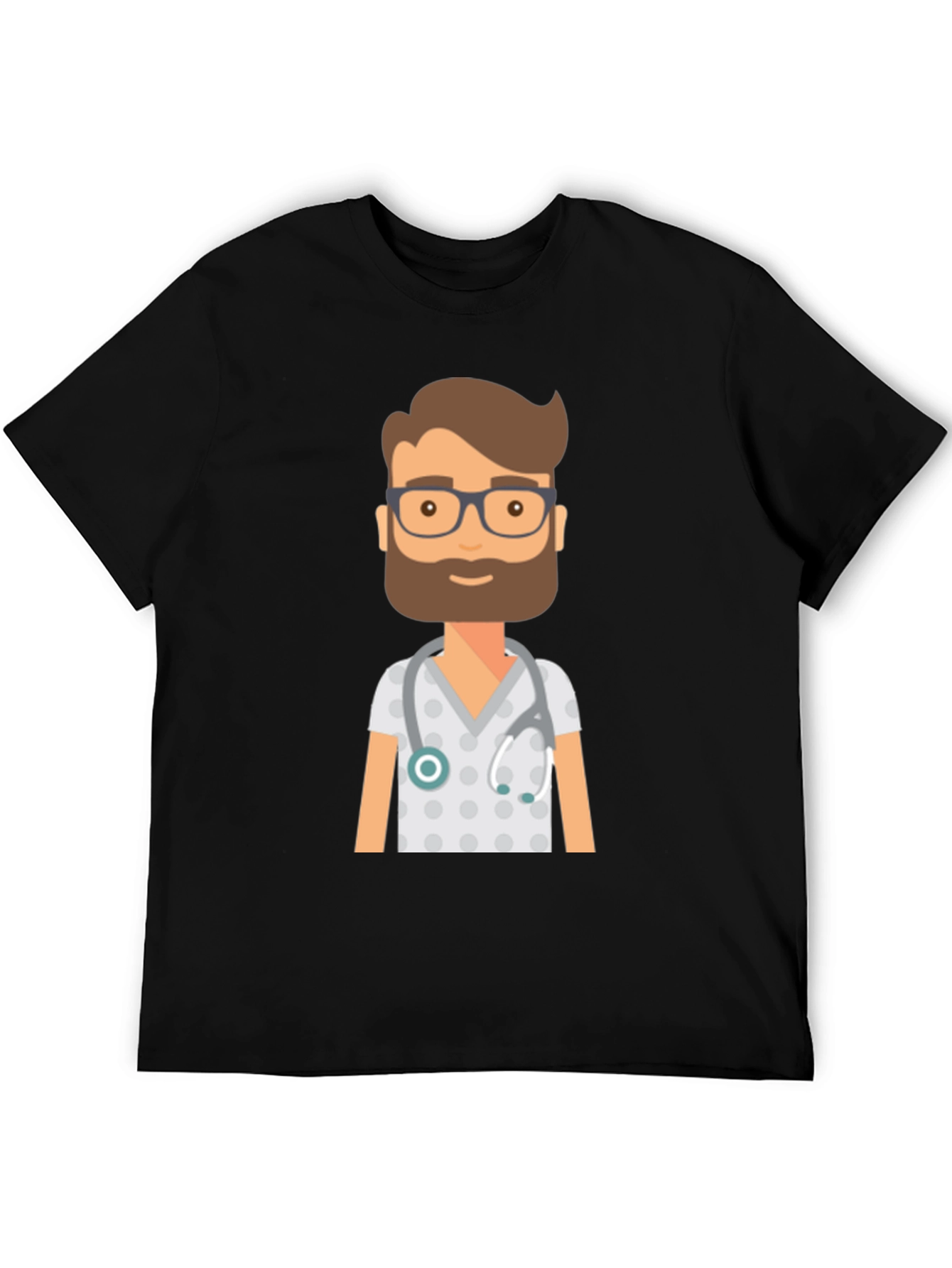 Doctor Cartoon Graphic T-Shirt - Medical Professional Style