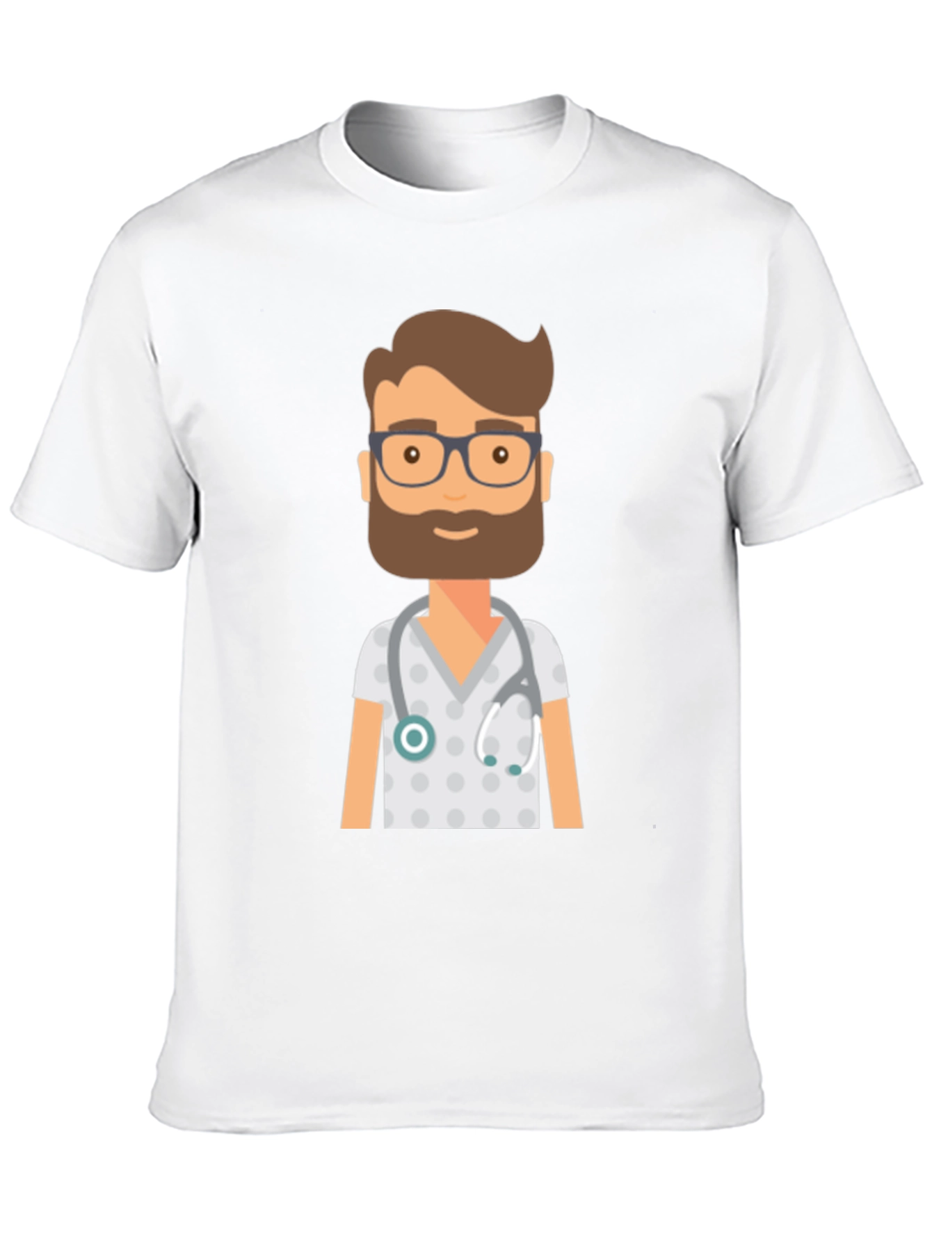 Doctor Cartoon Graphic T-Shirt - Medical Professional Style