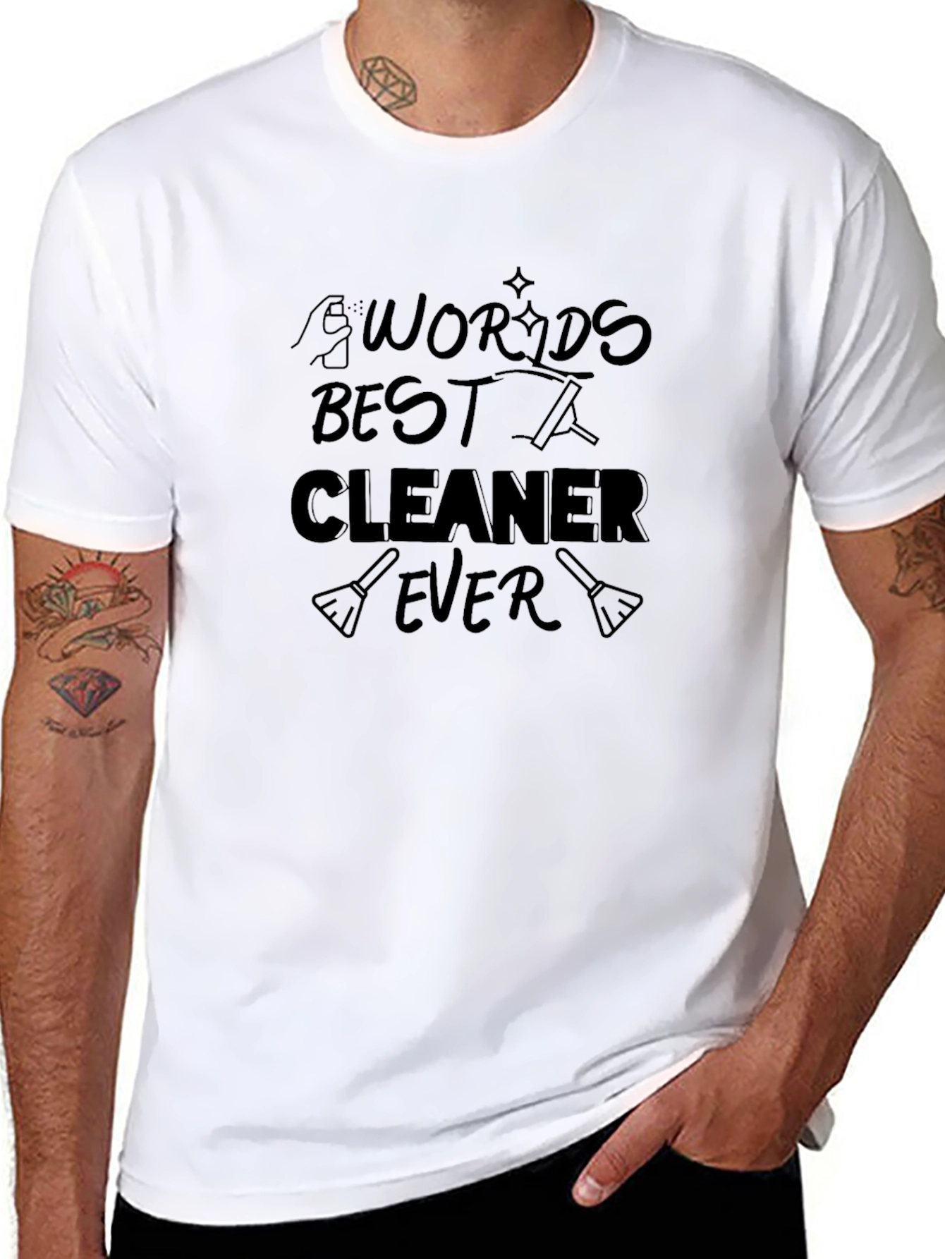 Worlds Best Cleaner Ever Black T-Shirt