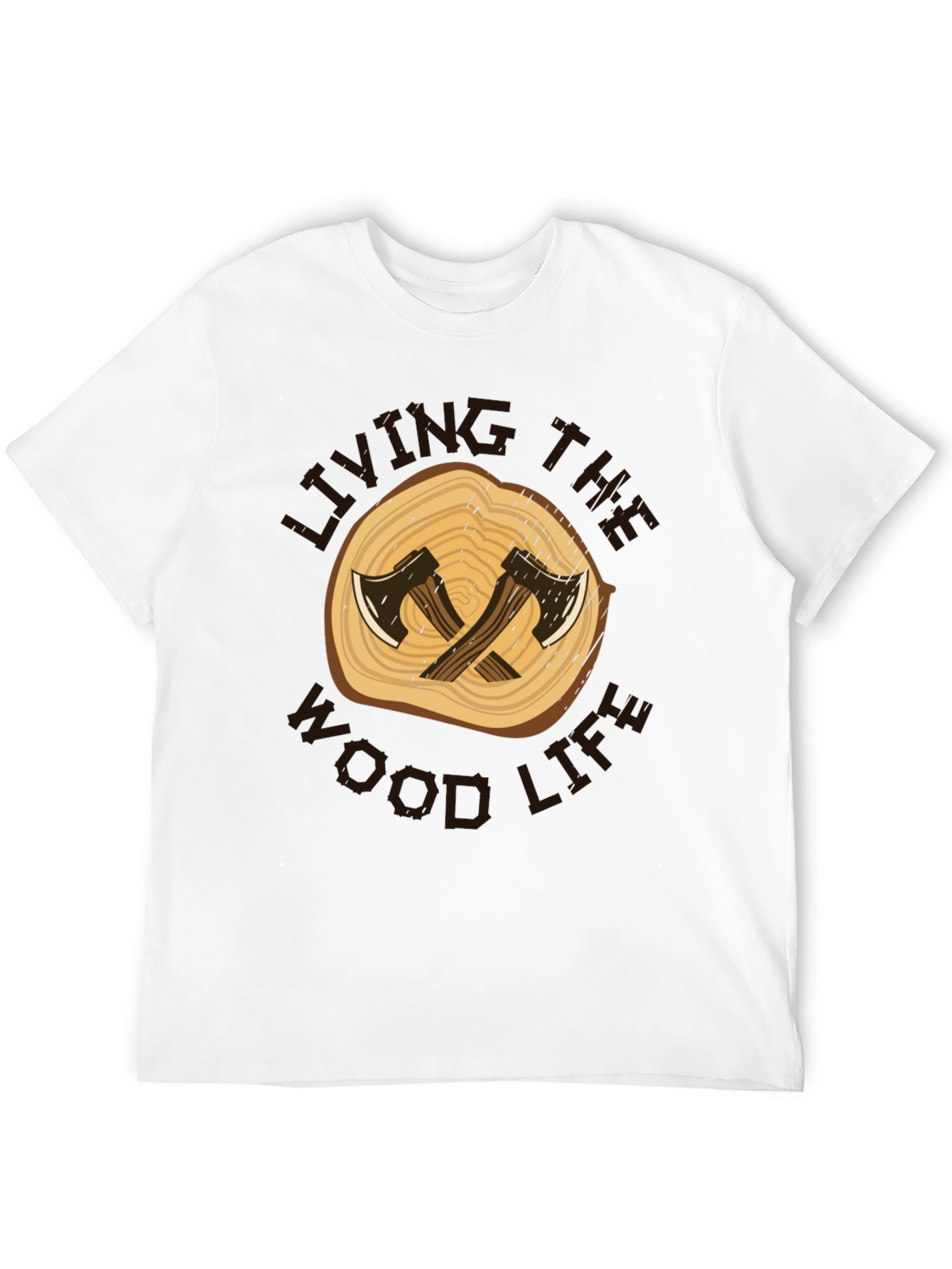 Living the Wood Life Graphic Tee - Lumberjack Style