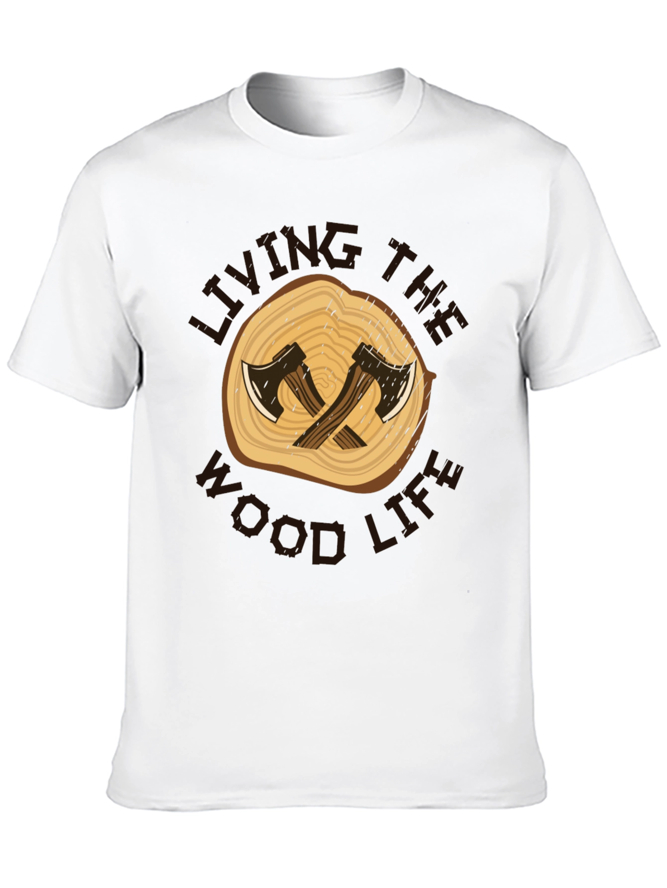 Living the Wood Life Graphic Tee - Lumberjack Style