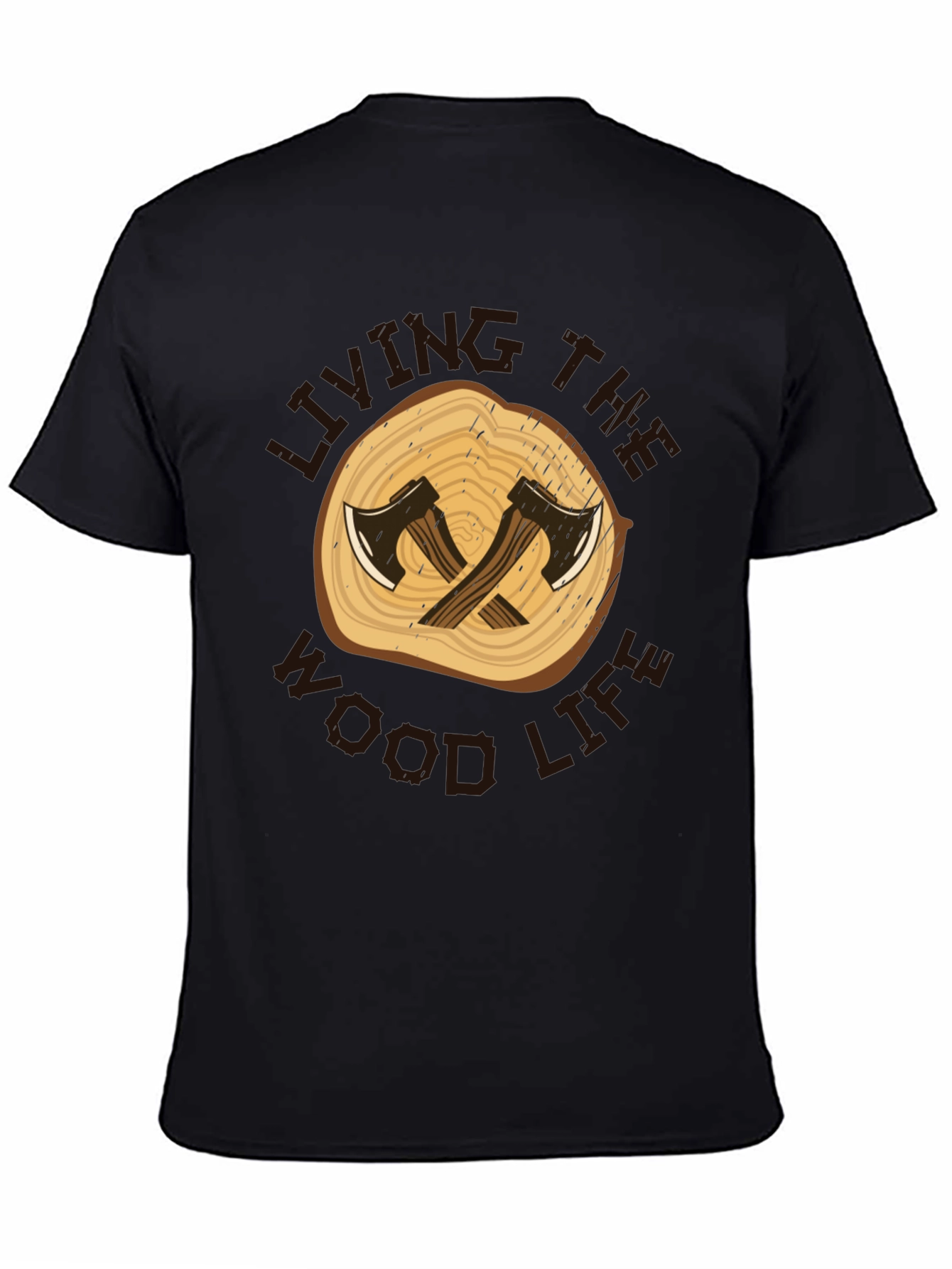 Living the Wood Life Graphic Tee - Lumberjack Style