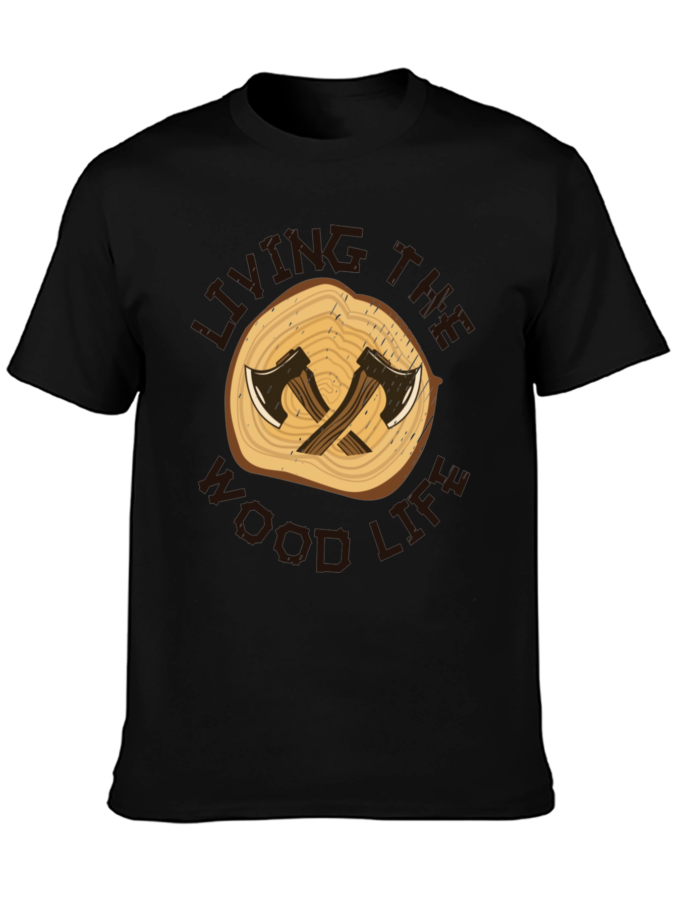 Living the Wood Life Graphic Tee - Lumberjack Style