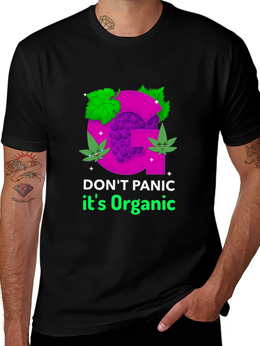 Organic Grape T-Shirt - Dont Panic