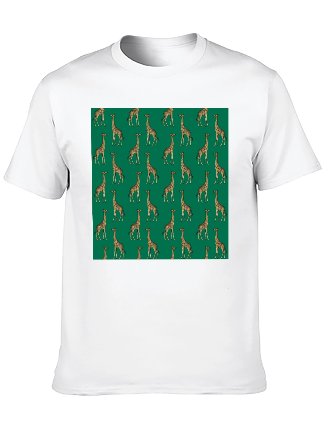 Giraffe Print Black T-Shirt