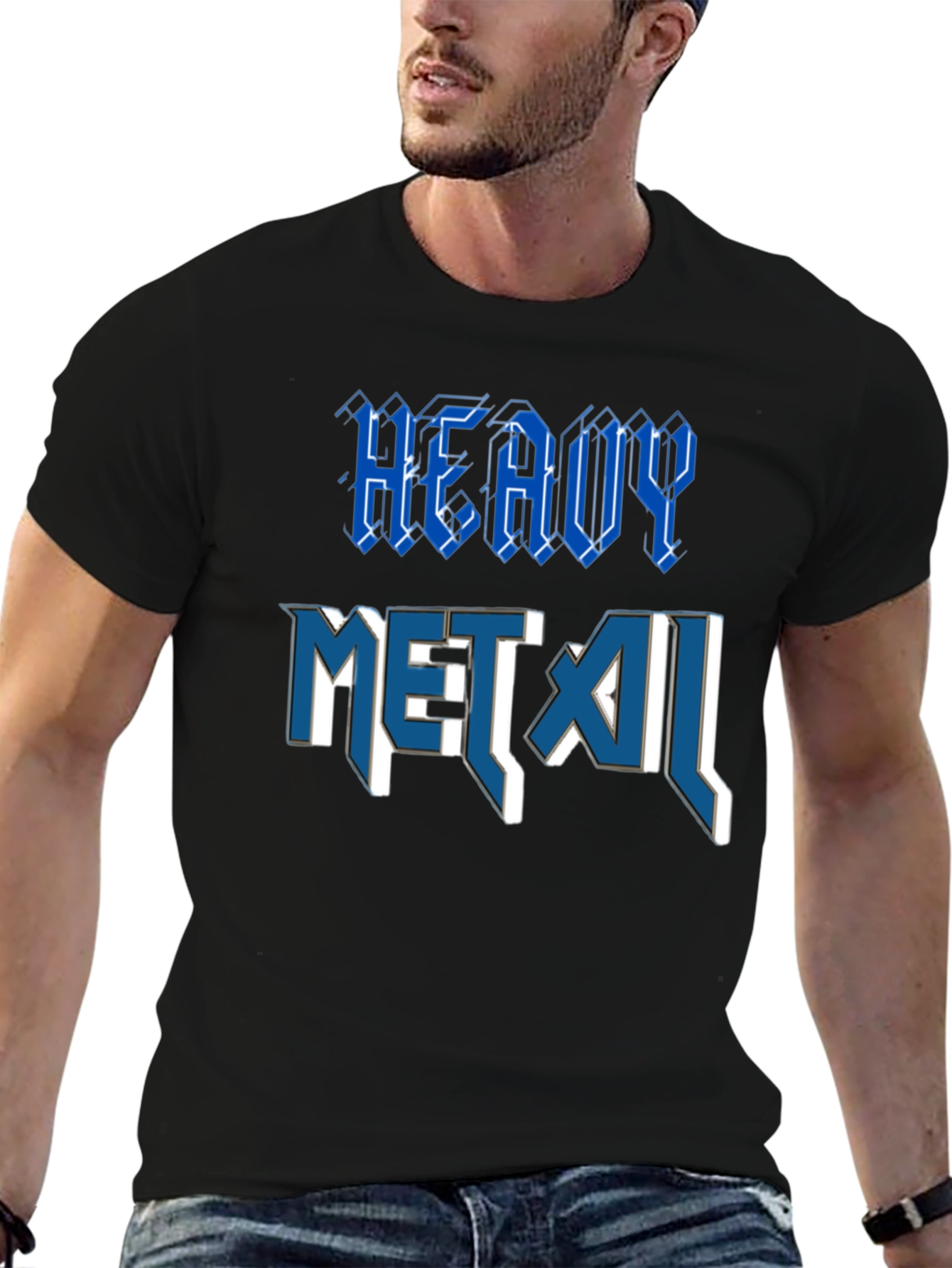 Heavy Metal Graphic T-Shirt - Classic Rock Style