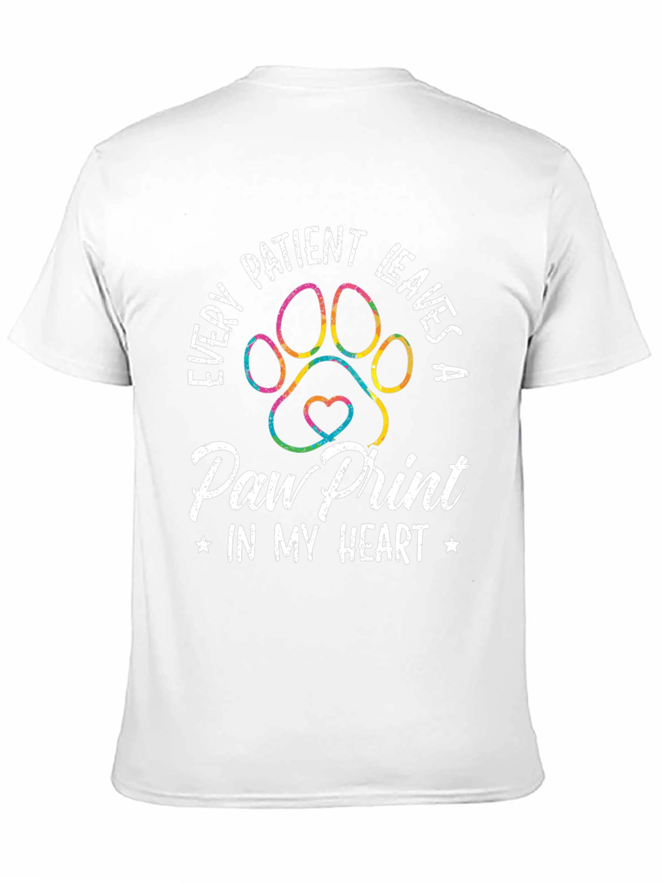 Paw Print Heart T-Shirt - Vet Nurse Tee